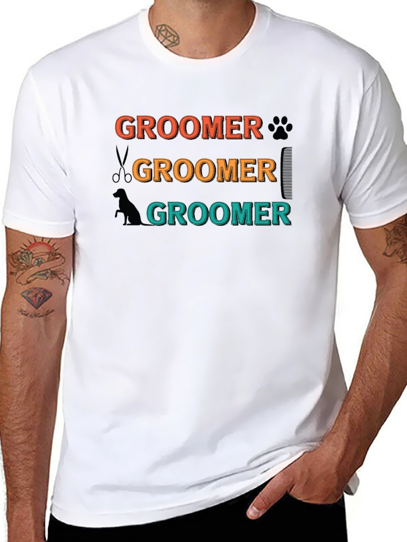Groomer T-Shirt - Retro Pet Grooming Apparel