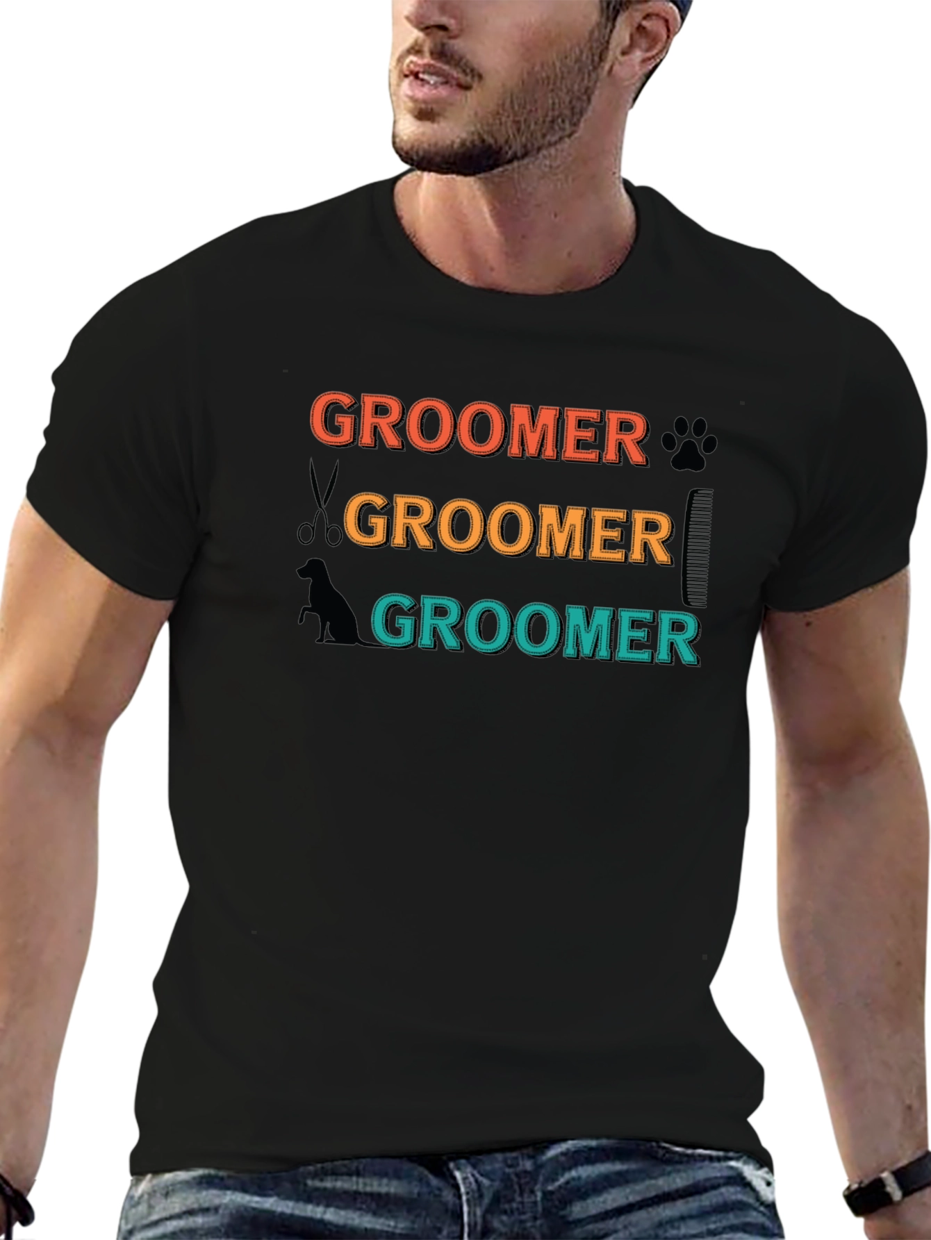 Groomer T-Shirt - Retro Pet Grooming Apparel