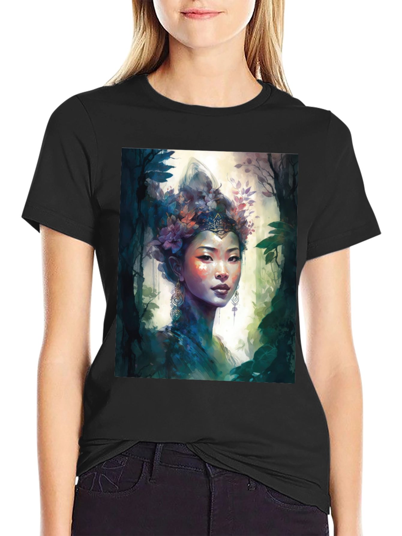 Mystic Asian Woman Graphic Tee