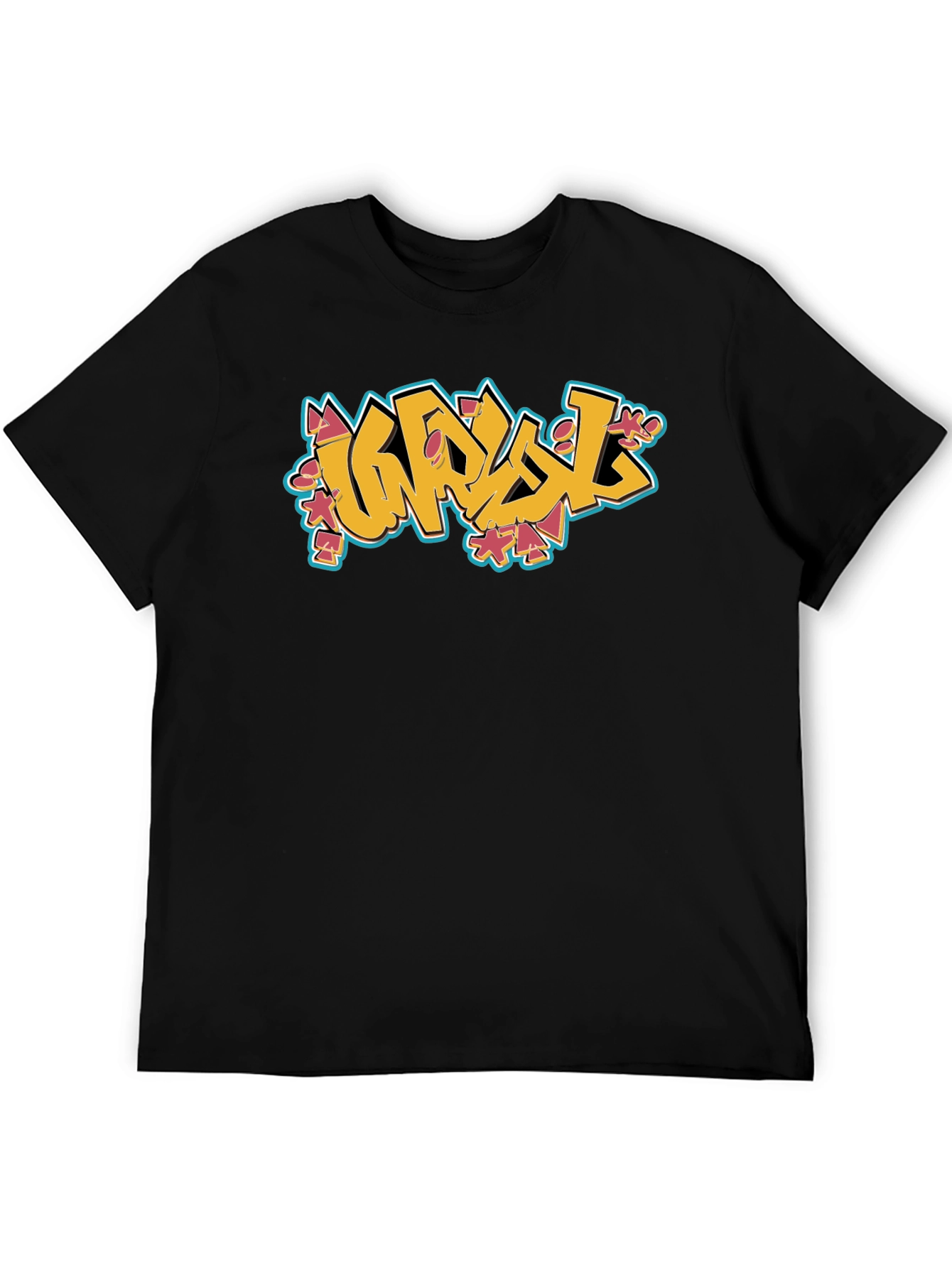 Graffiti Style Graphic Black T-Shirt