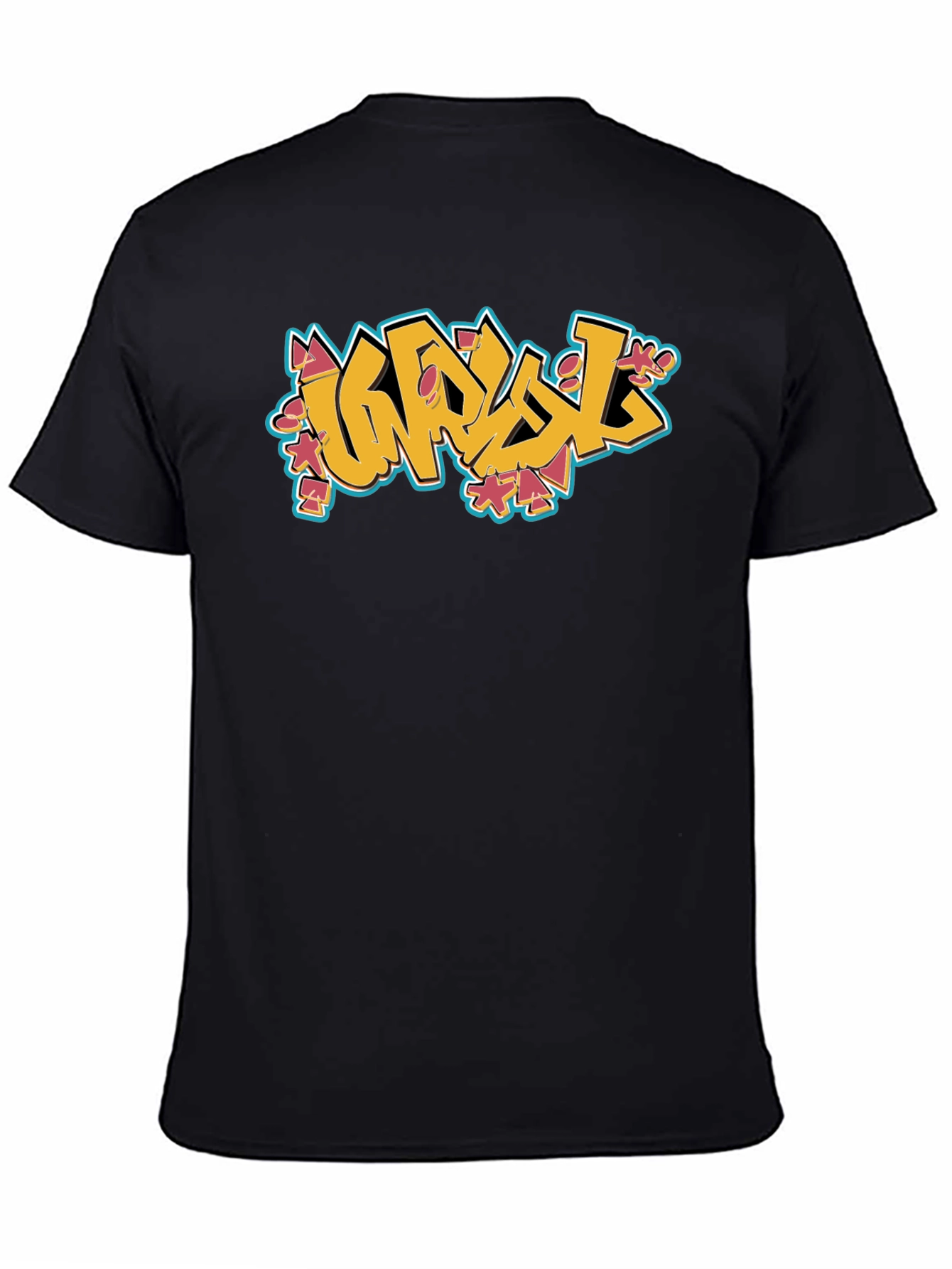 Graffiti Style Graphic Black T-Shirt