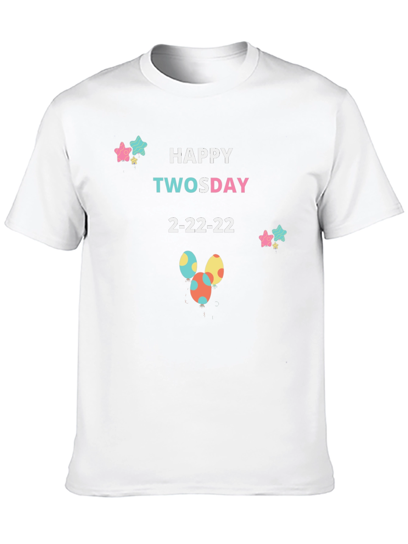 Happy Twosday 2-22-22 Black T-Shirt