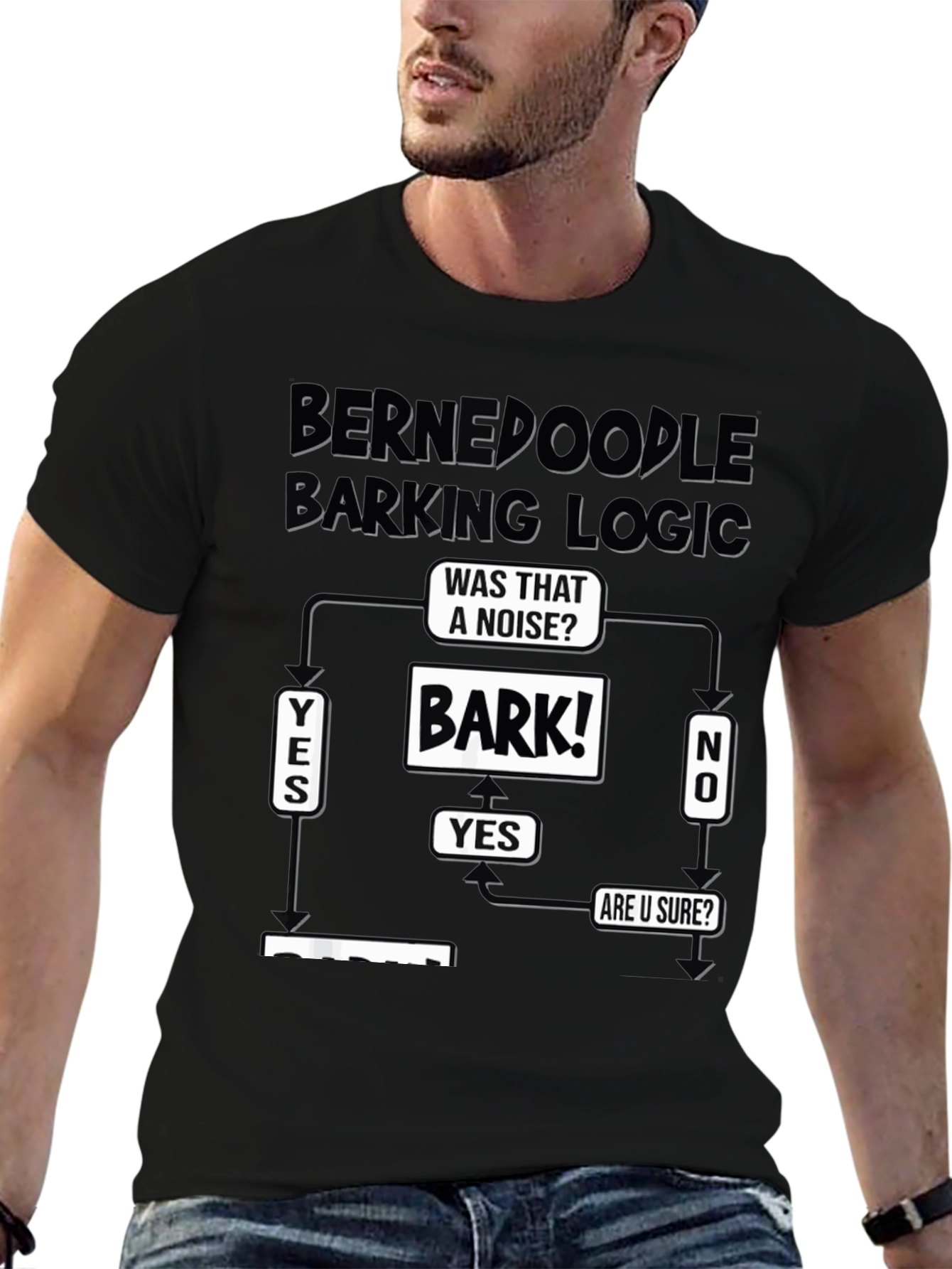 Bernedoodle Barking Logic T-Shirt