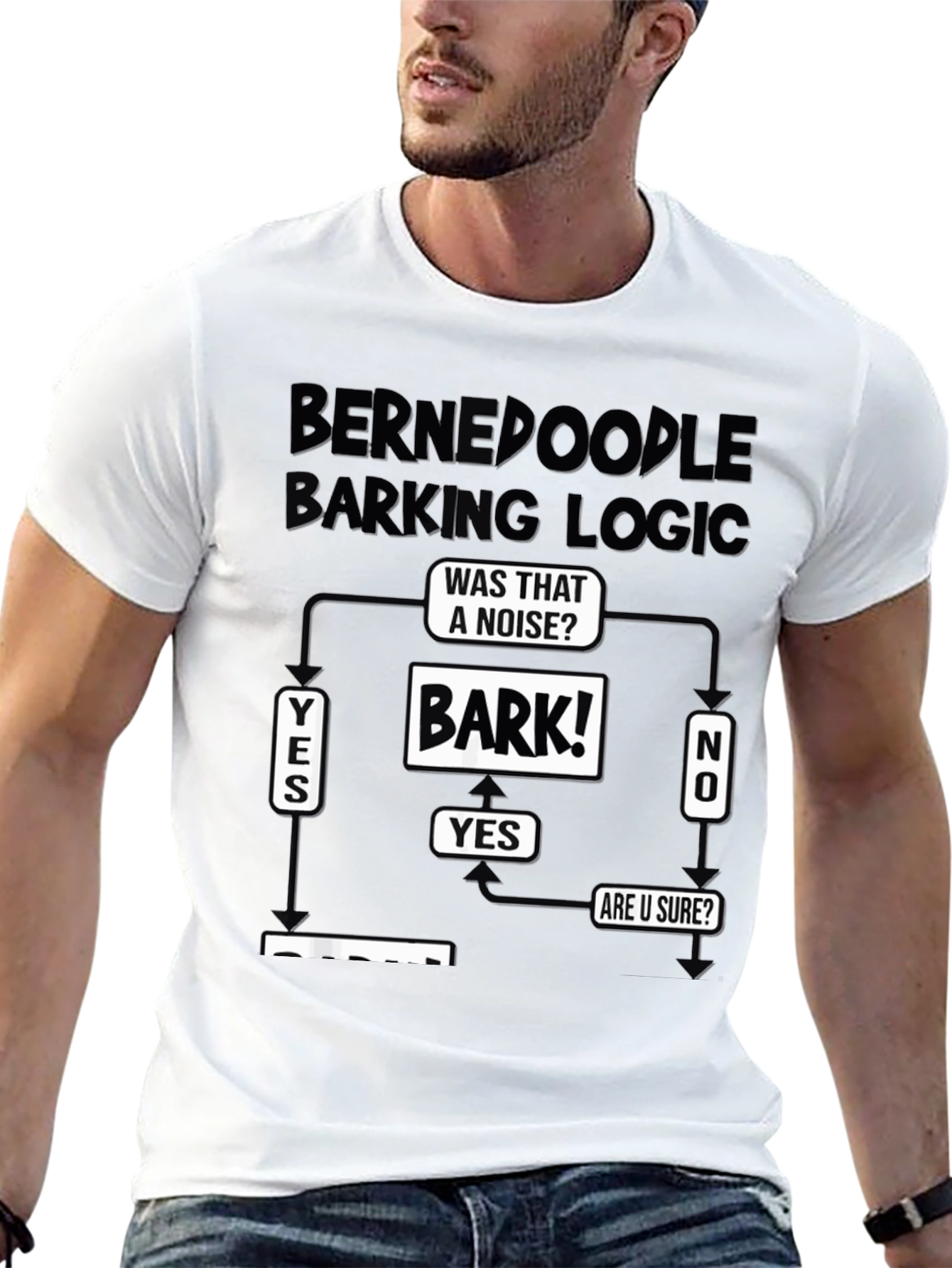 Bernedoodle Barking Logic T-Shirt