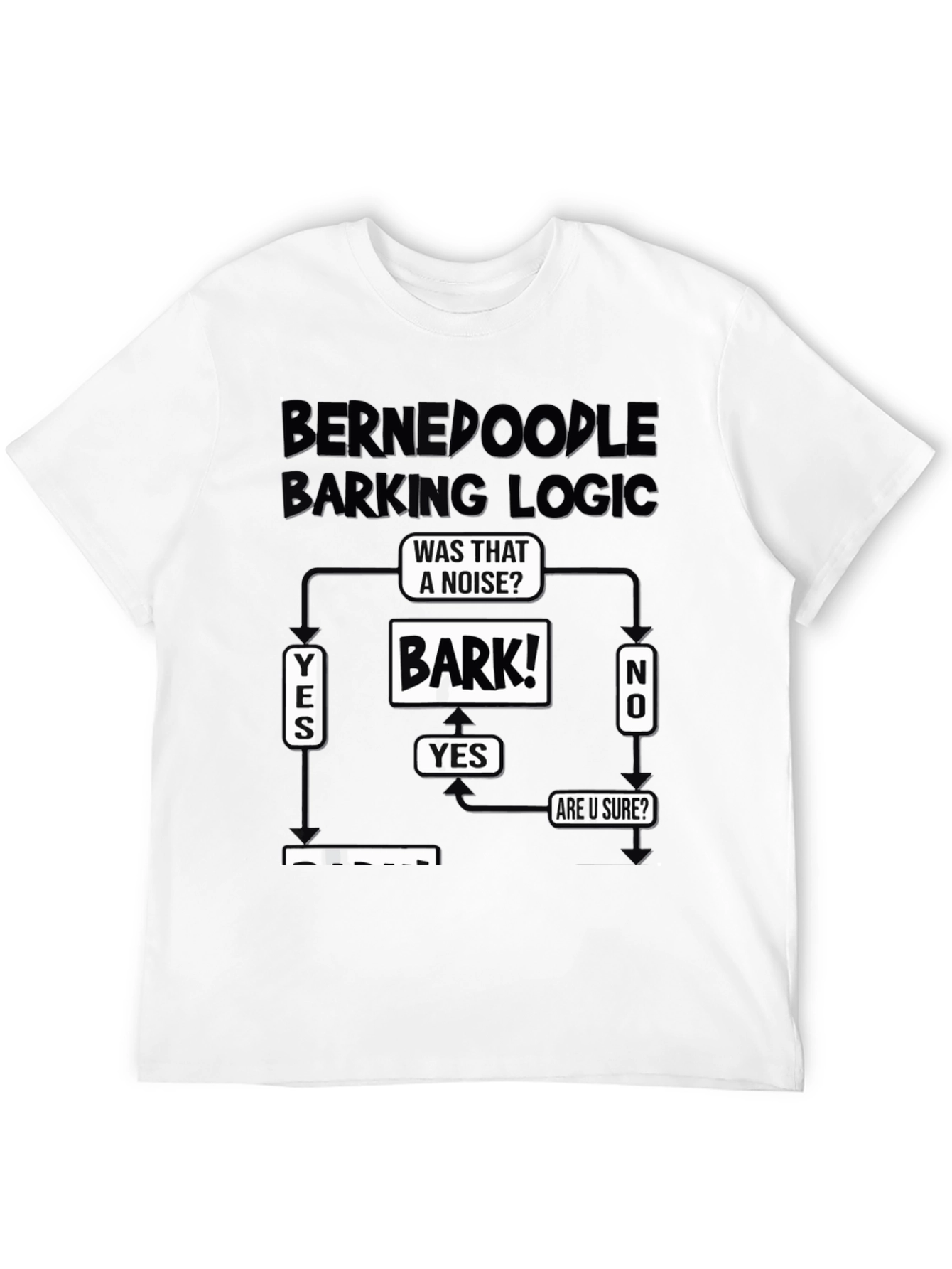 Bernedoodle Barking Logic T-Shirt