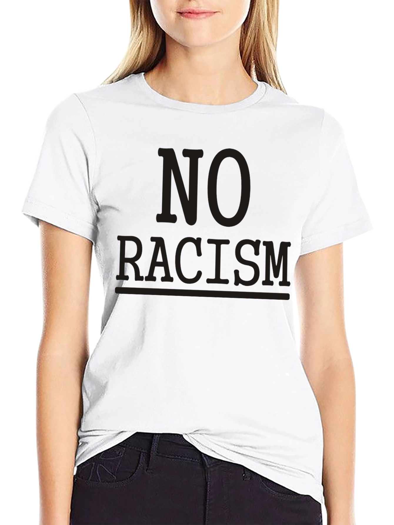 No Racism Graphic Tee - Soft Cotton Unisex T-Shirt