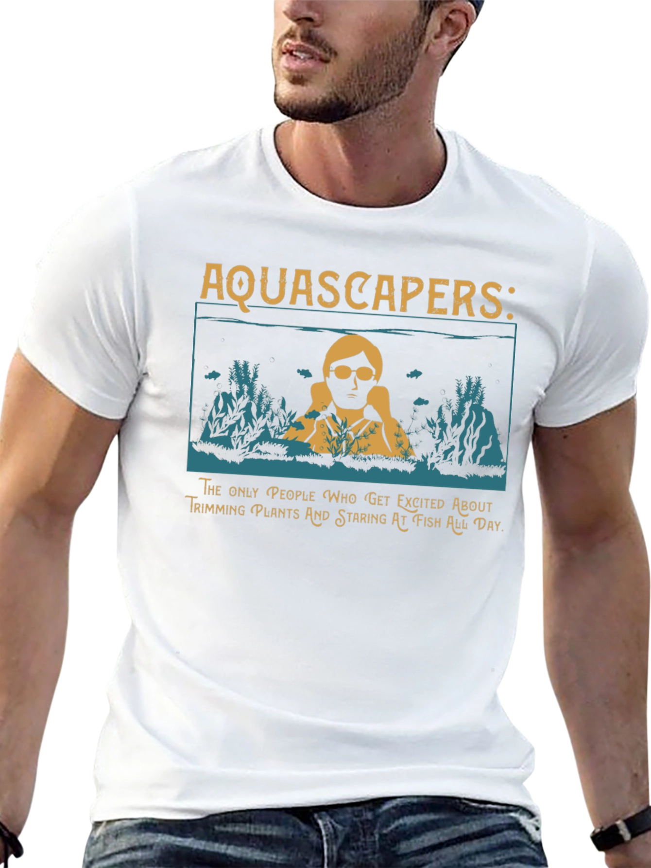 Aquascapers Graphic T-Shirt - Funny Fish Keeping Tee