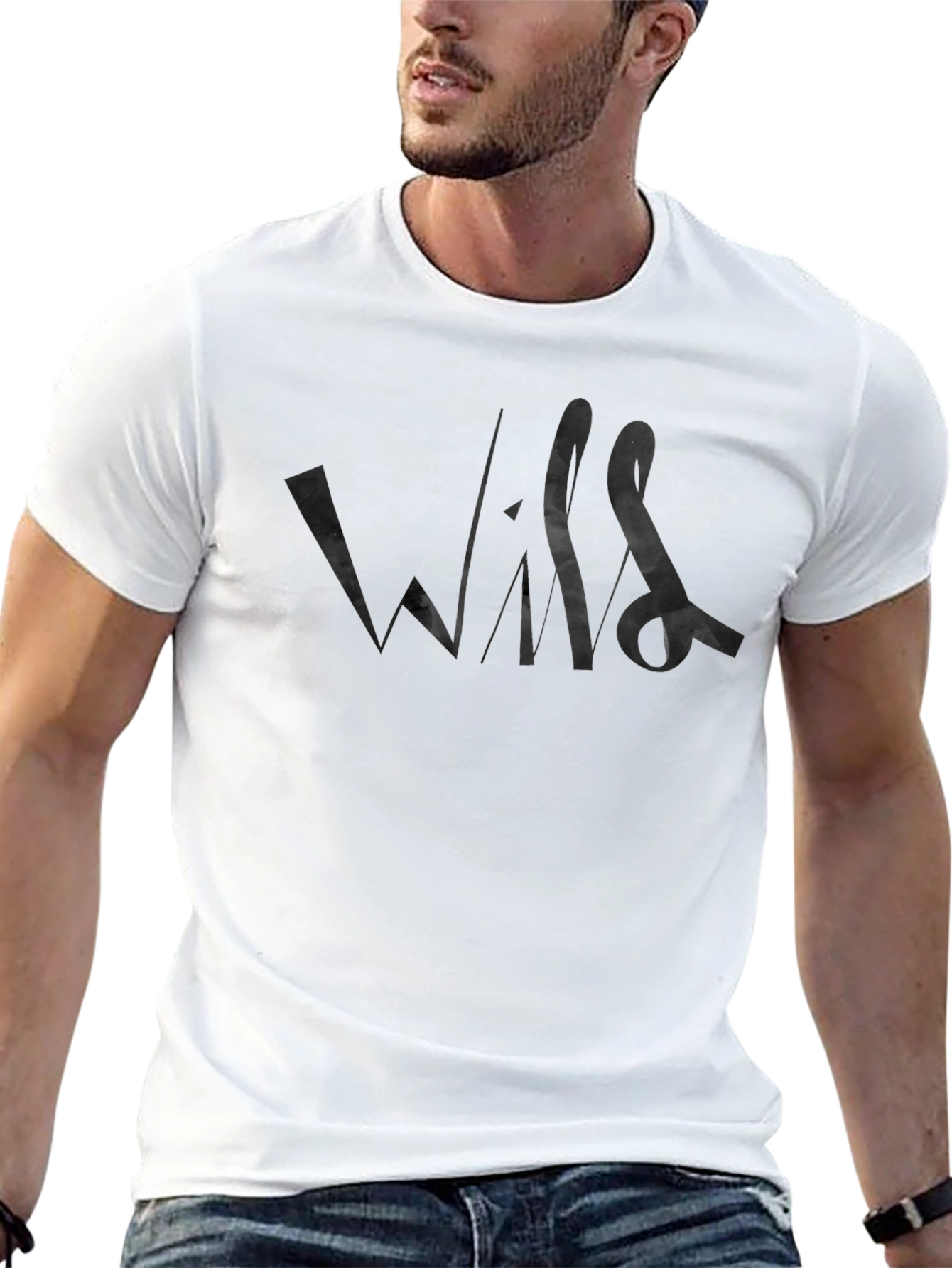 Wild Graphic Print Black T-Shirt