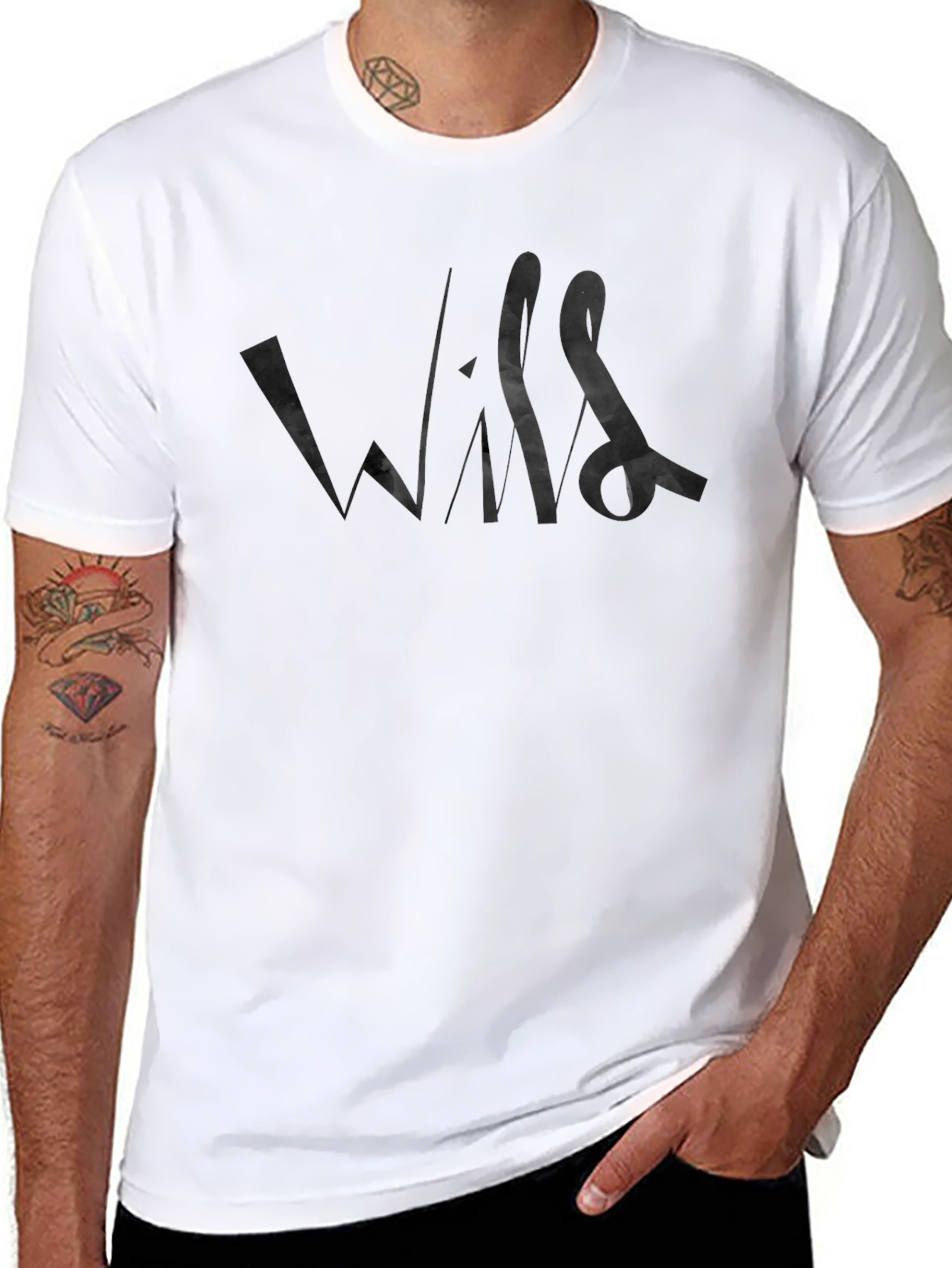 Wild Graphic Print Black T-Shirt