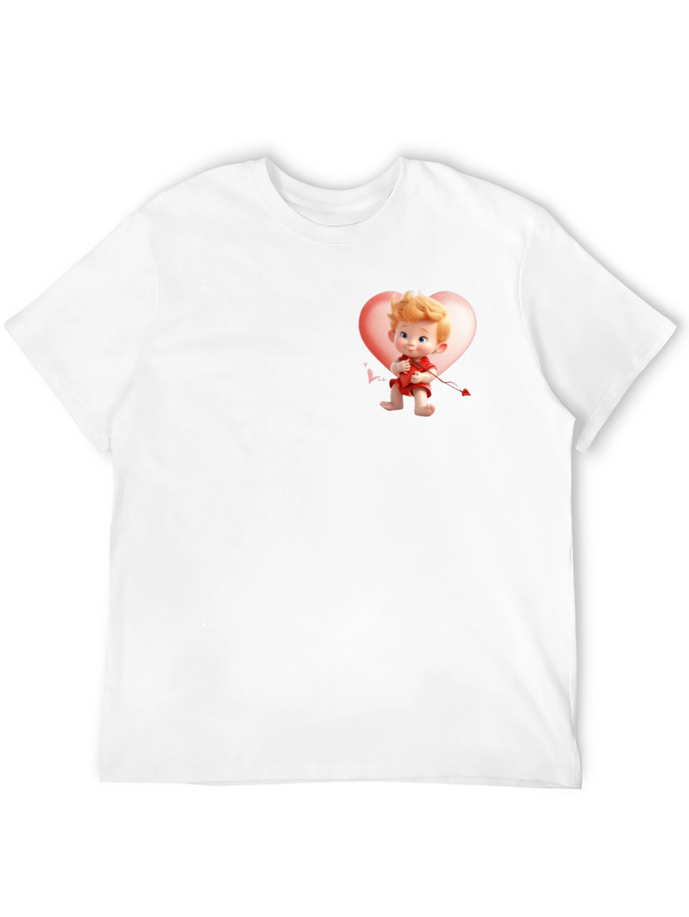 Cupid Heart Graphic Black T-Shirt