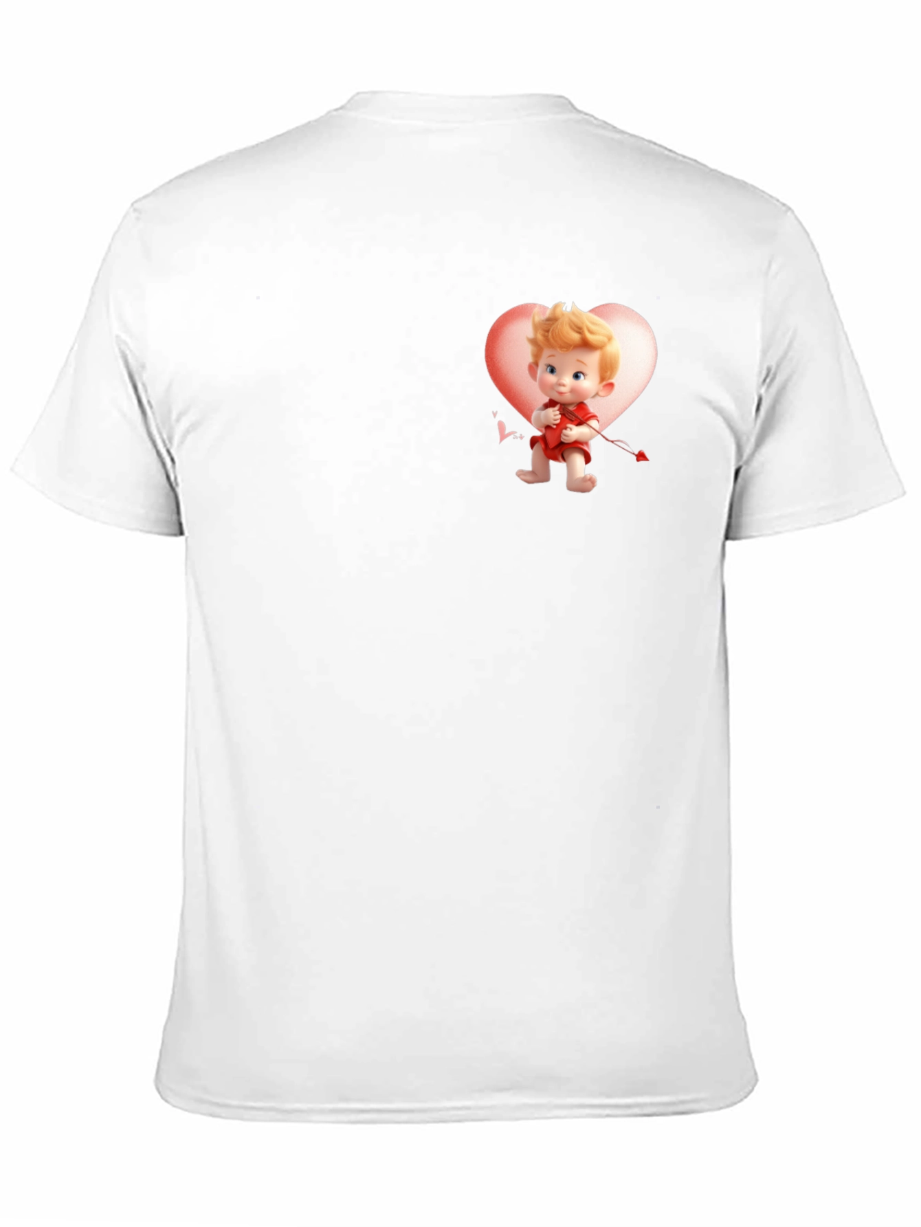 Cupid Heart Graphic Black T-Shirt