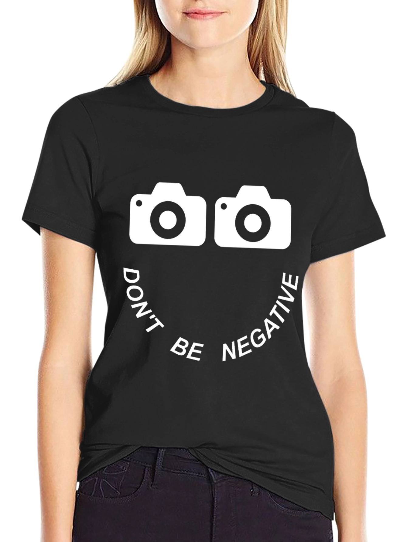 Camera Graphic T-Shirt - Dont Be Negative