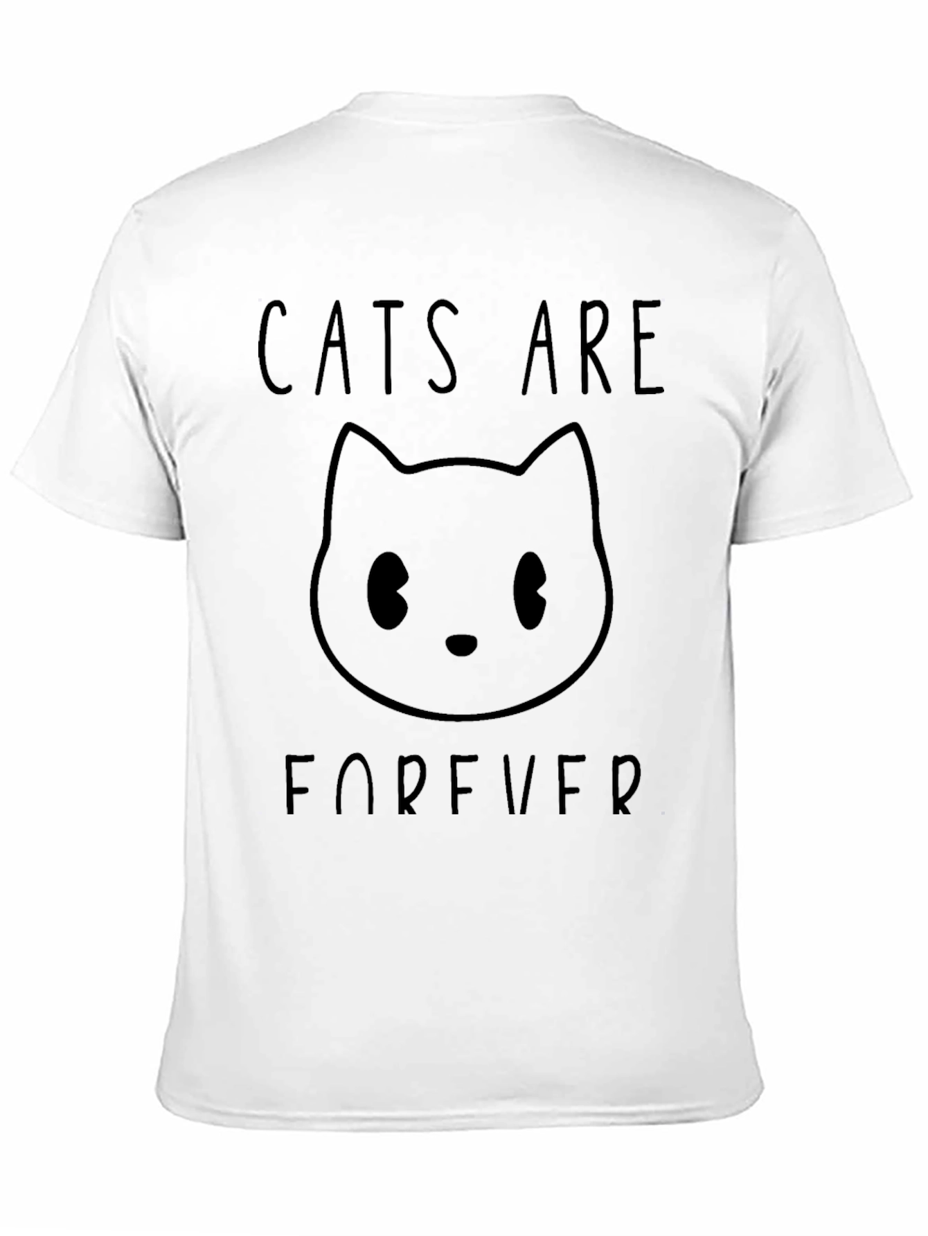 Cats Are Forever Black Graphic T-Shirt