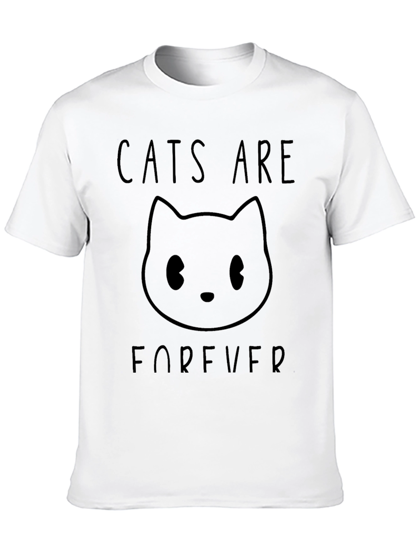 Cats Are Forever Black Graphic T-Shirt