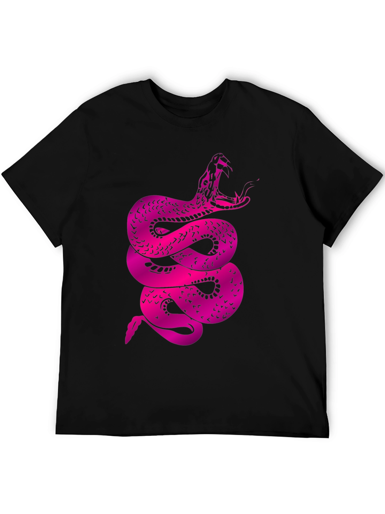 Bold Snake Graphic Tee - Mens Black T-Shirt