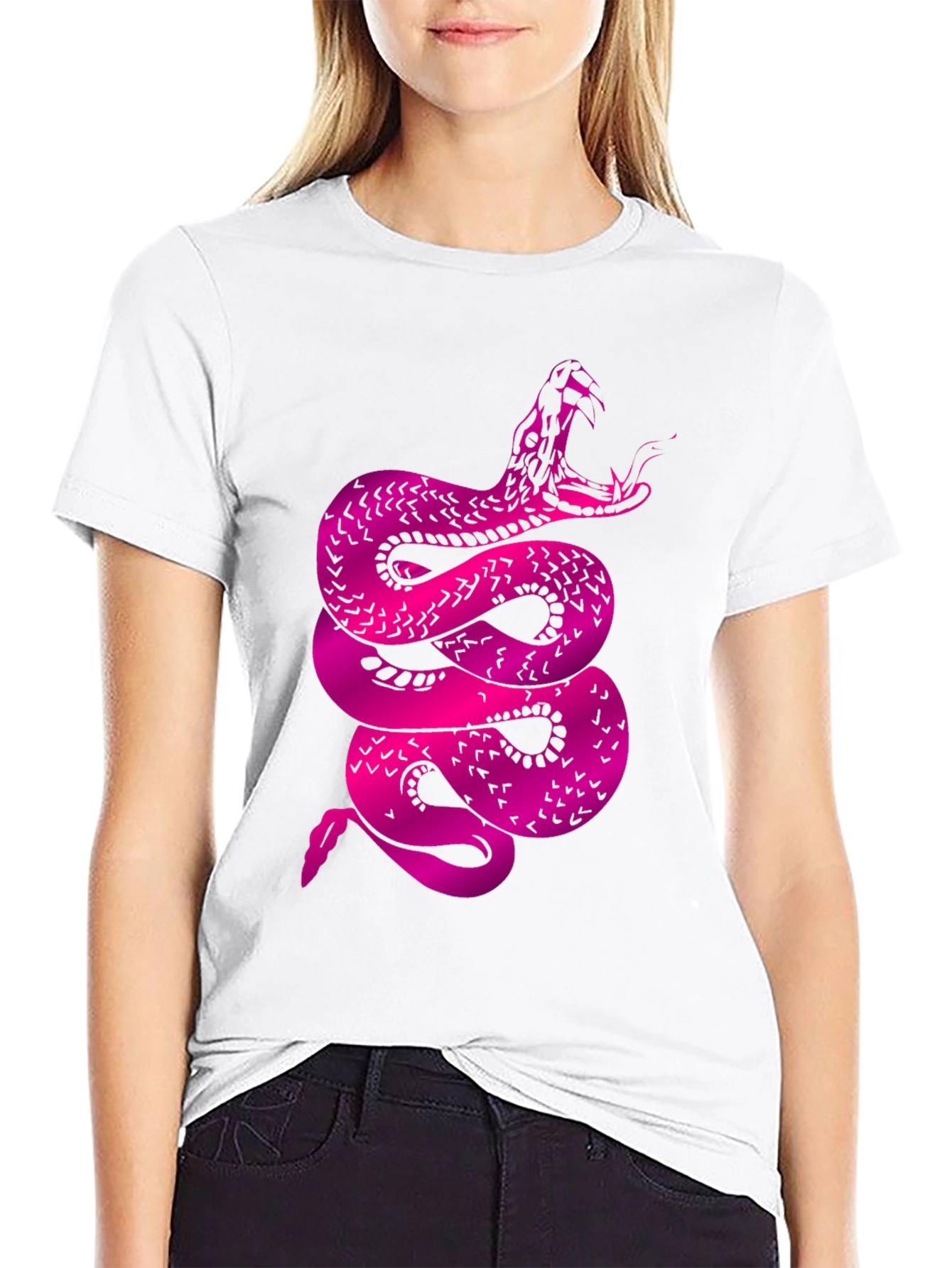 Bold Snake Graphic Tee - Mens Black T-Shirt