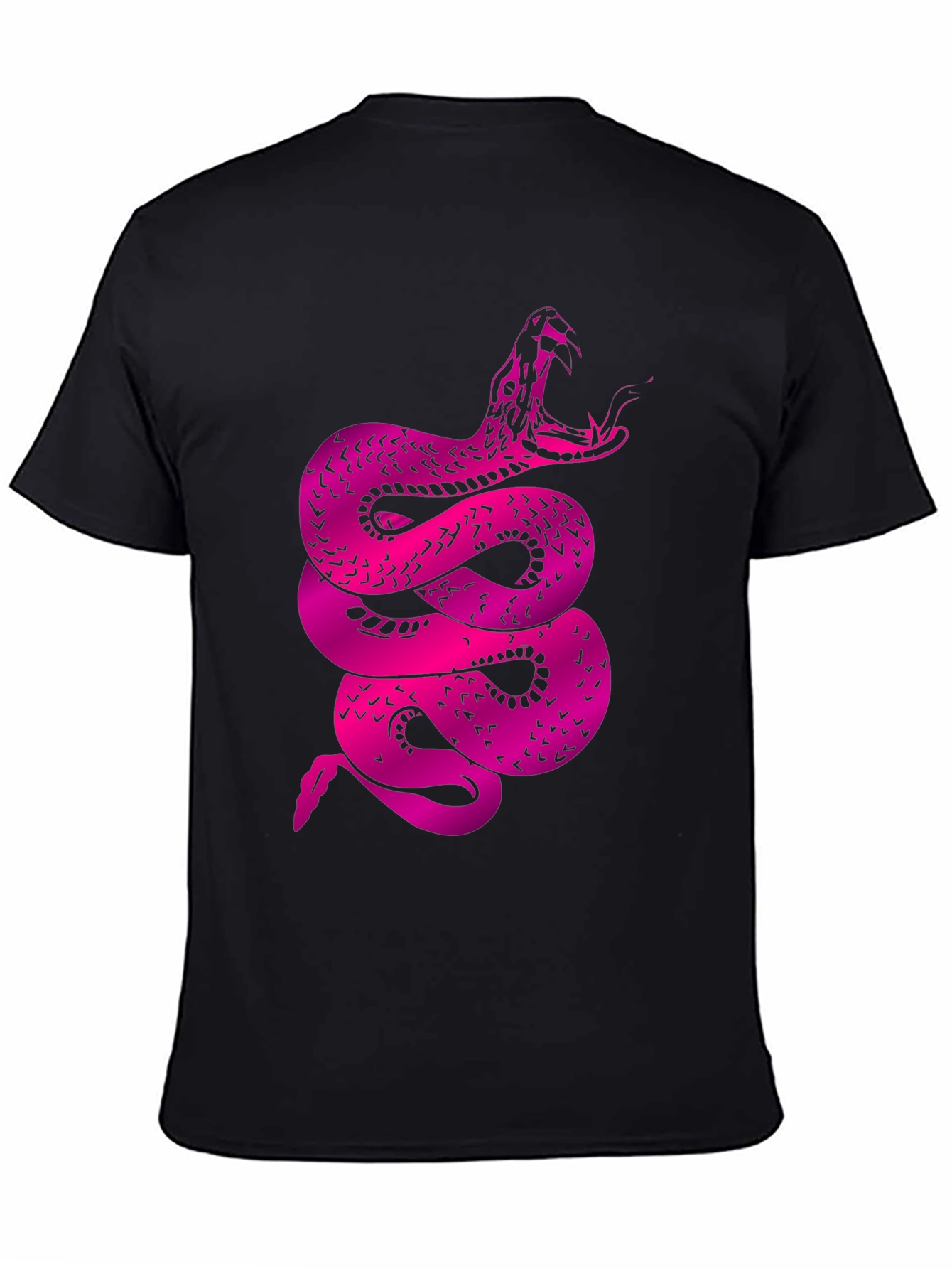 Bold Snake Graphic Tee - Mens Black T-Shirt