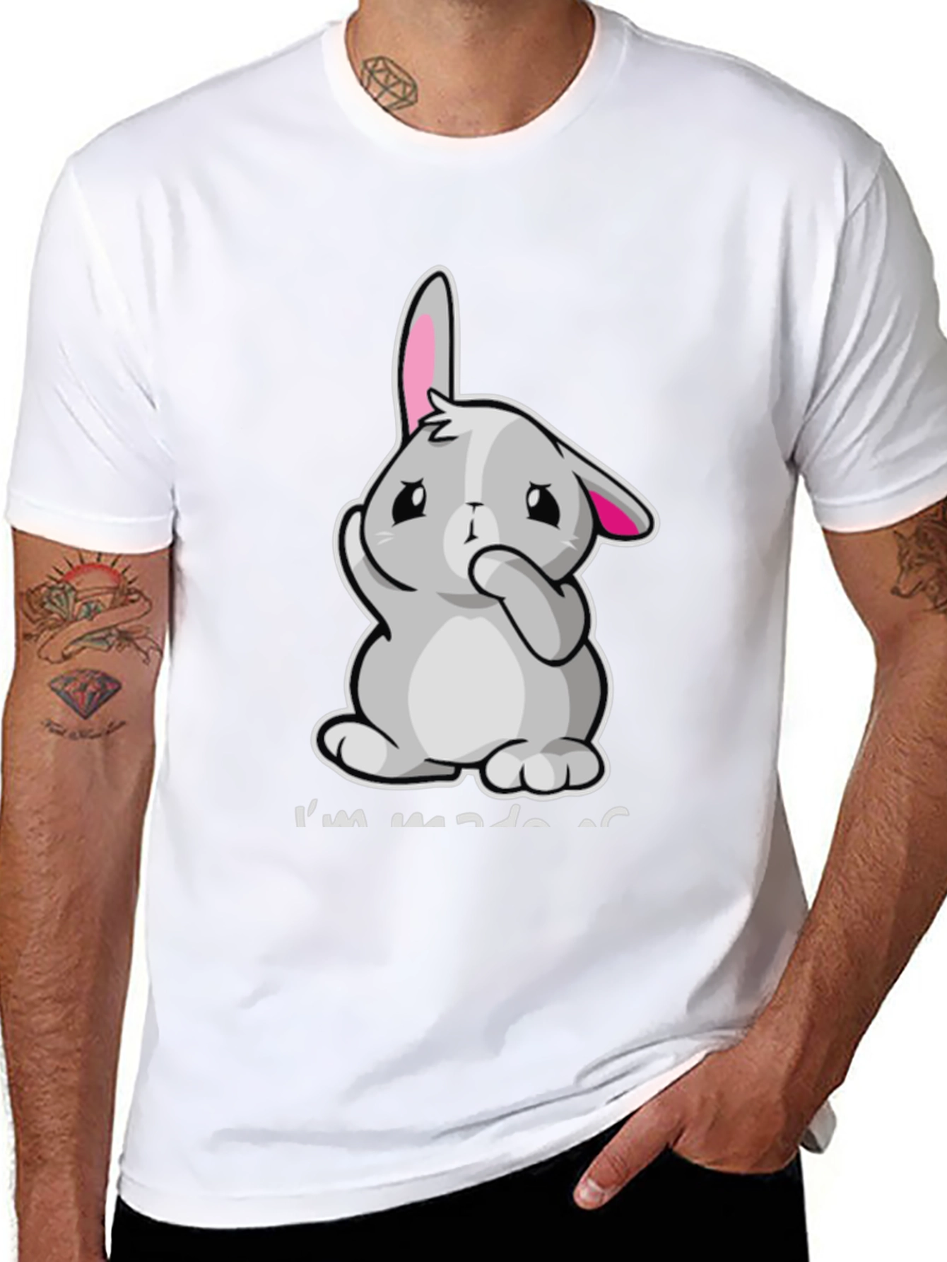 Cute Bunny Graphic Tee - Im Made of... T-Shirt