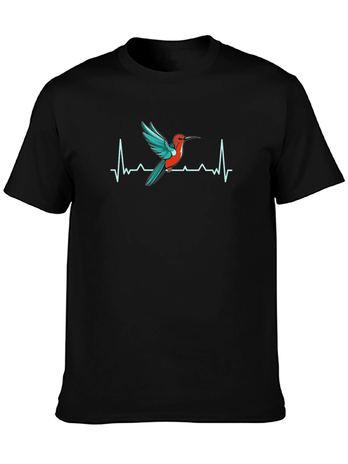 Hummingbird Heartbeat T-Shirt - Black
