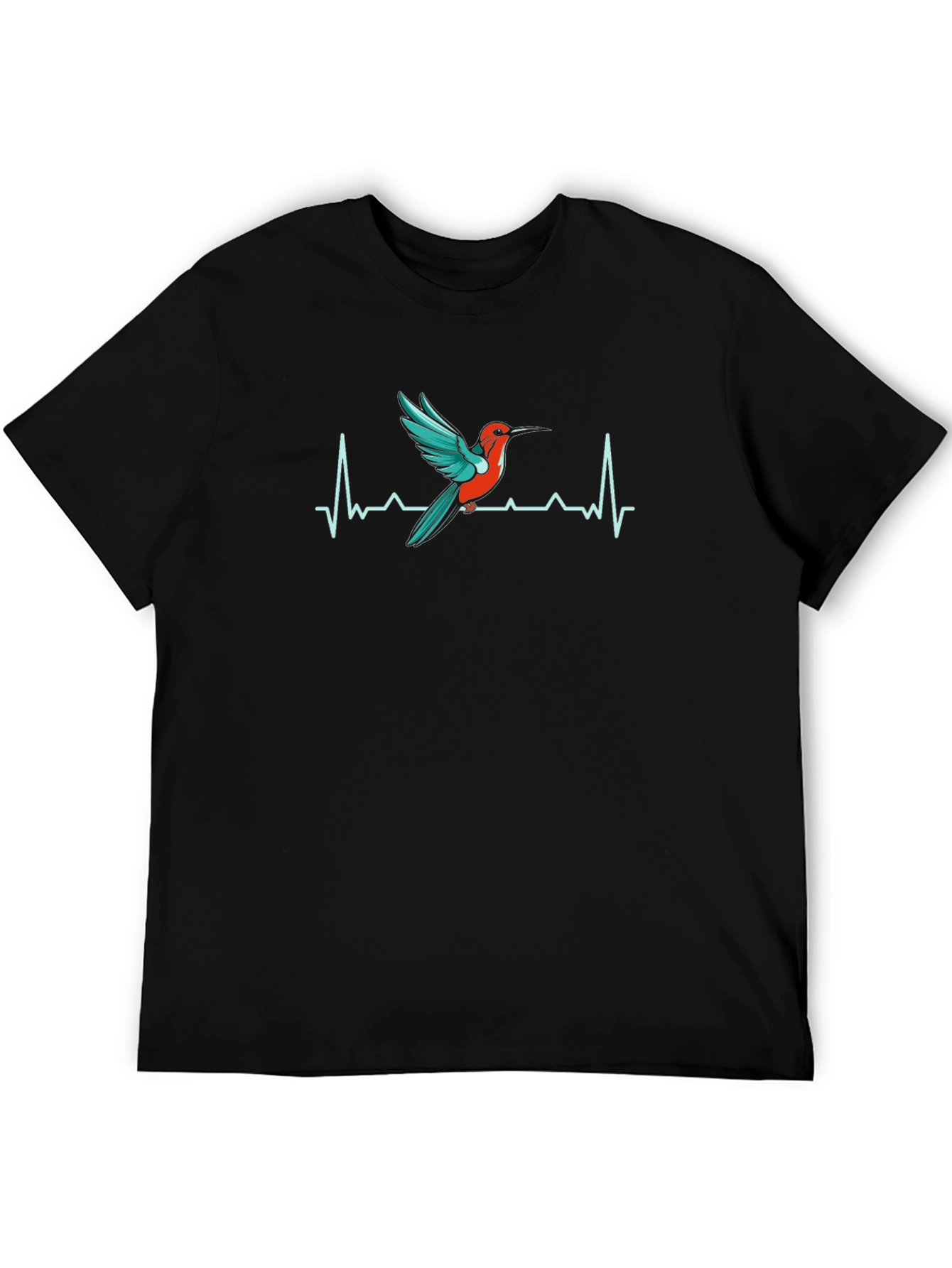 Hummingbird Heartbeat T-Shirt - Black