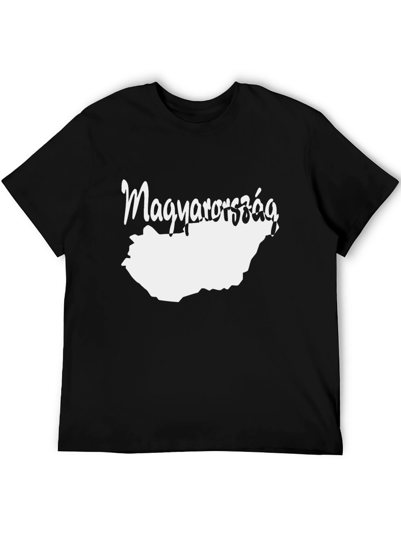 Magyarország Map T-Shirt - Black Cotton Tee