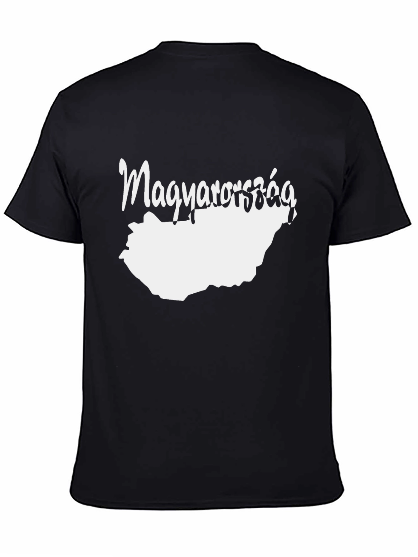 Magyarország Map T-Shirt - Black Cotton Tee