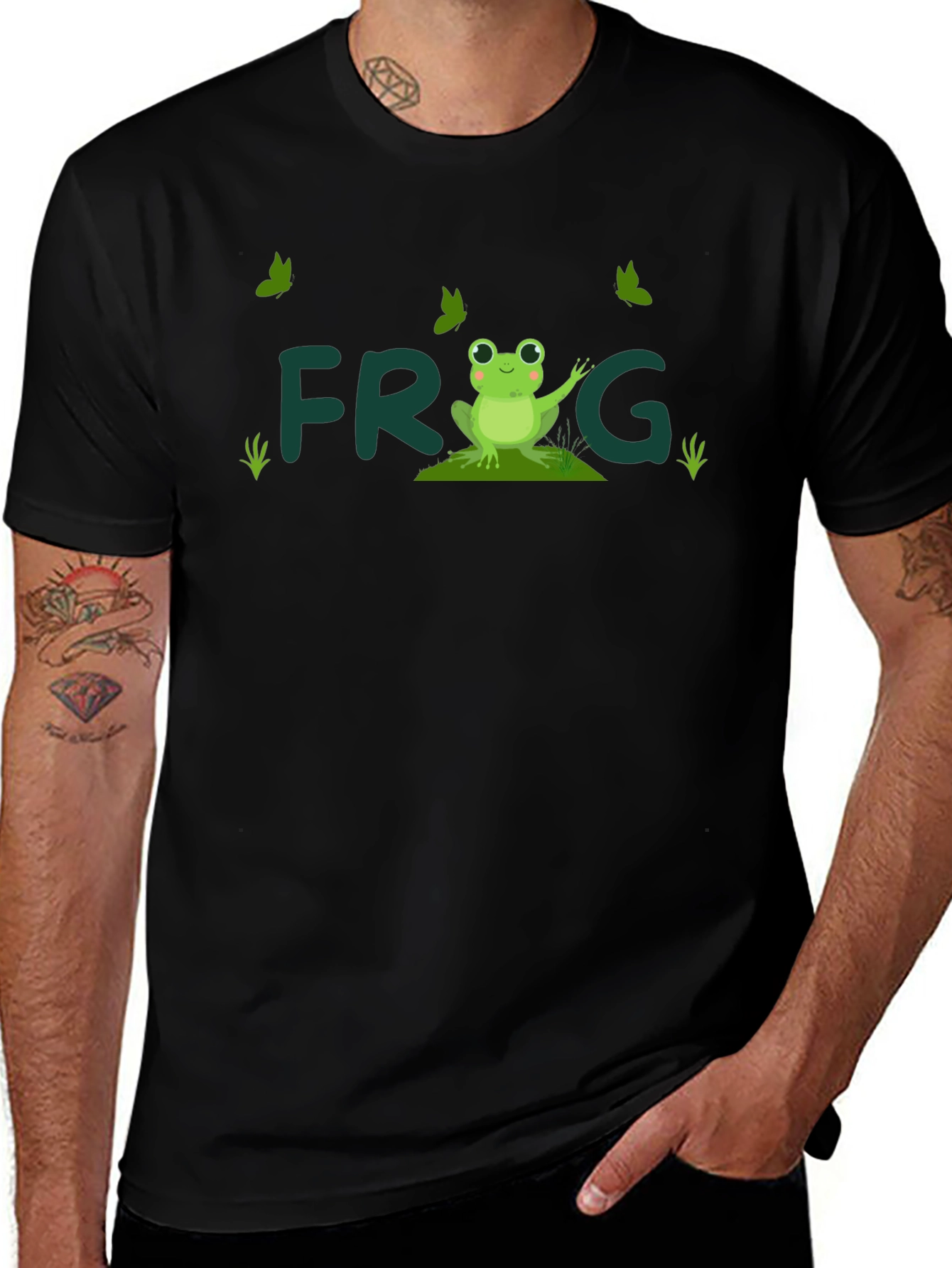 Frog Graphic Black T-Shirt