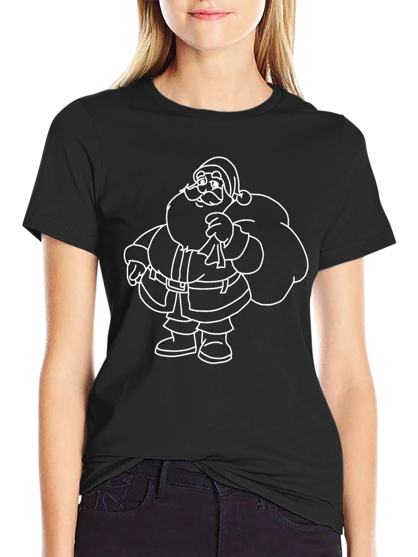 Santa Claus Graphic Tee - Black T-Shirt