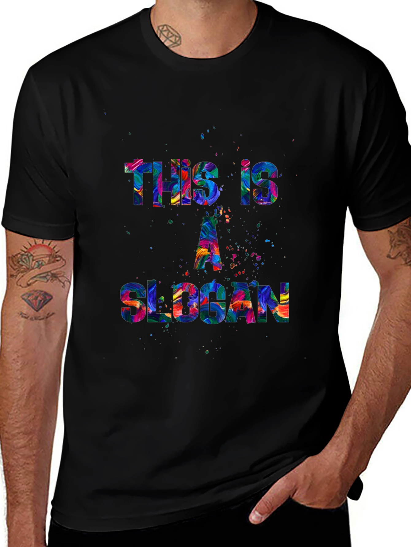 Colorful Slogan Graphic T-Shirt