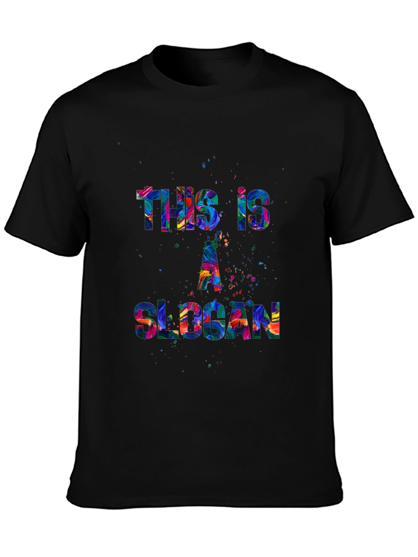 Colorful Slogan Graphic T-Shirt