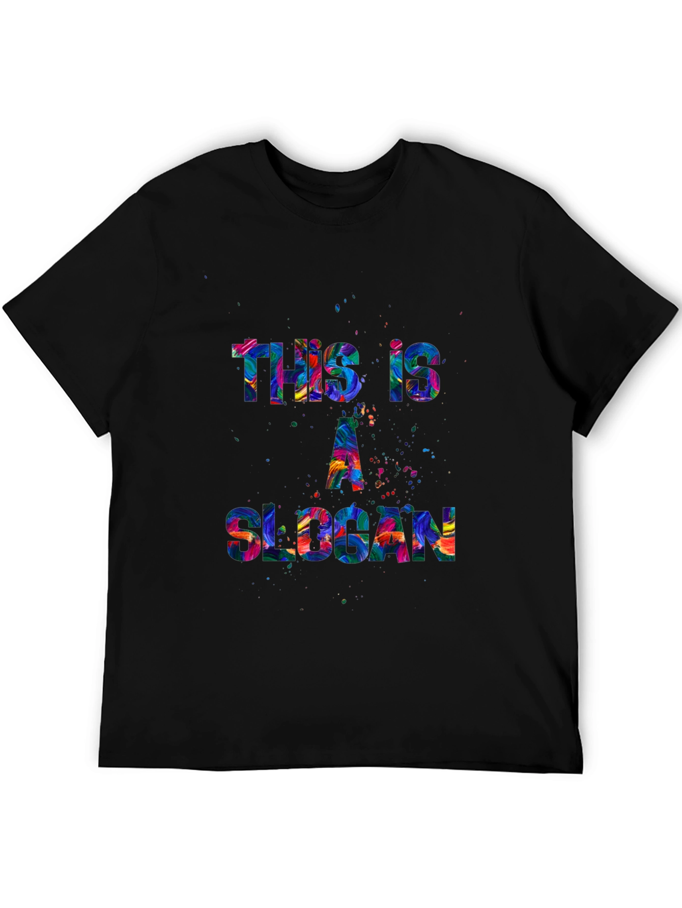 Colorful Slogan Graphic T-Shirt