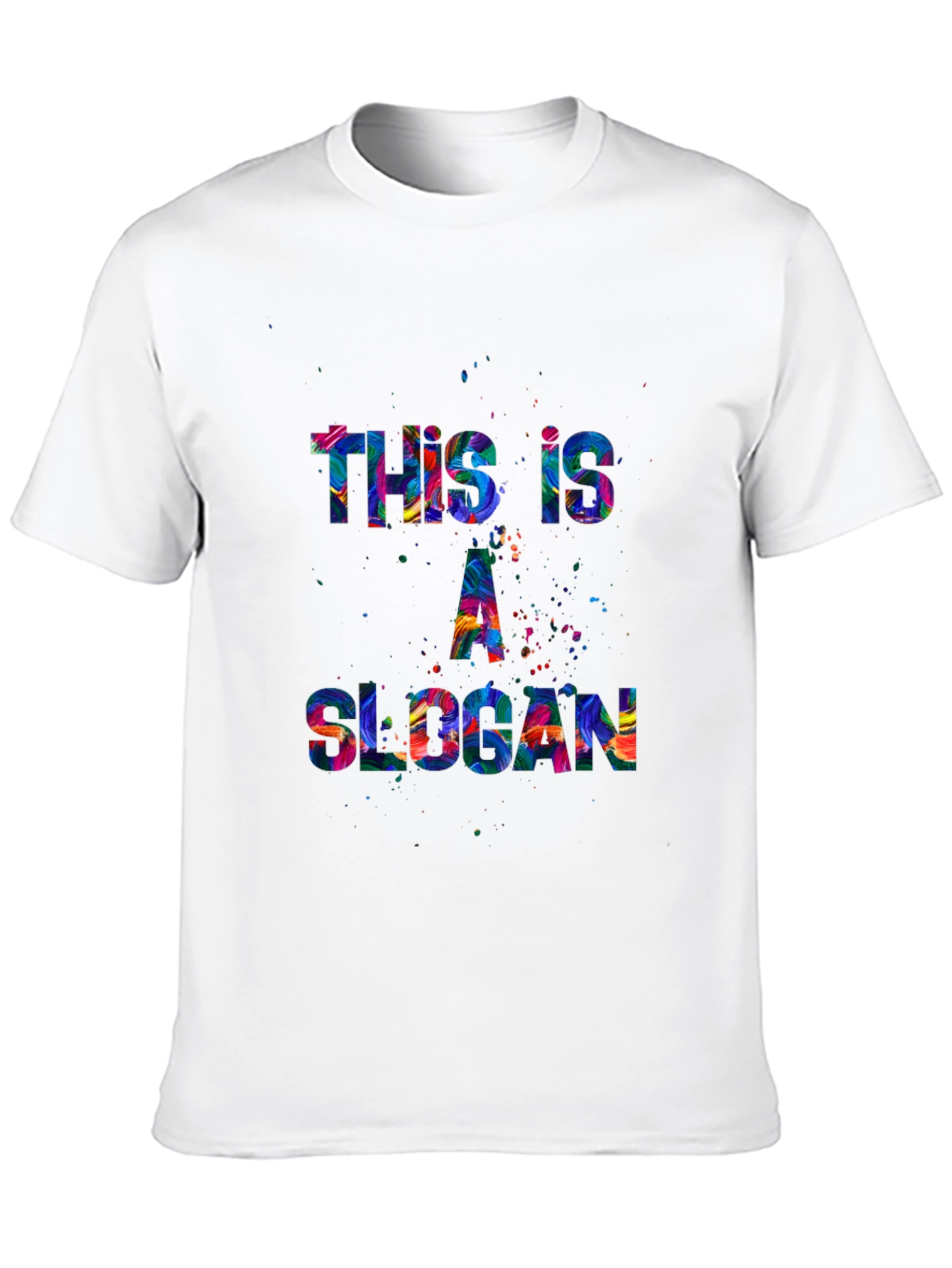 Colorful Slogan Graphic T-Shirt