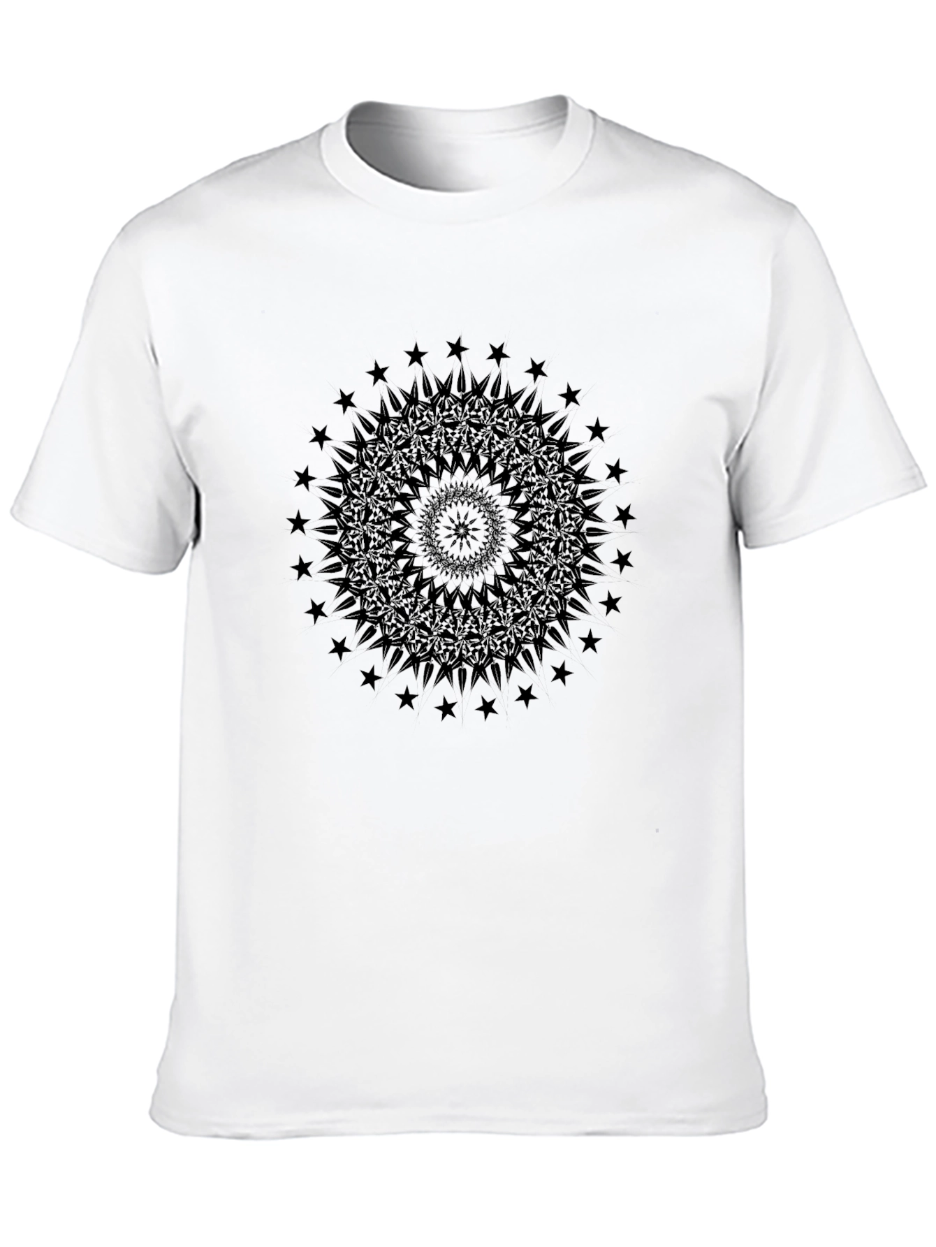 Black Mandala Starburst Graphic Tee