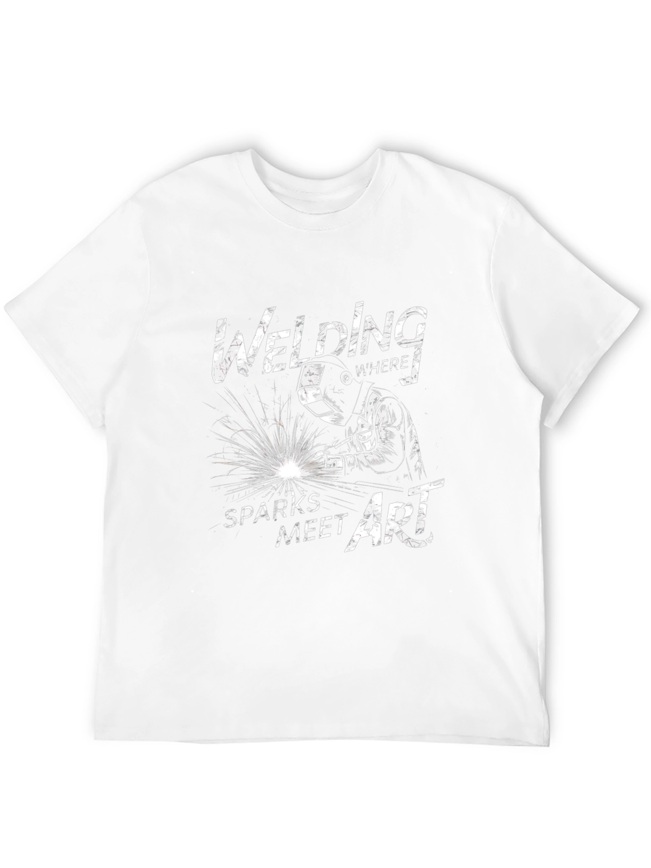 Welding Sparks Meet Art Graphic Tee