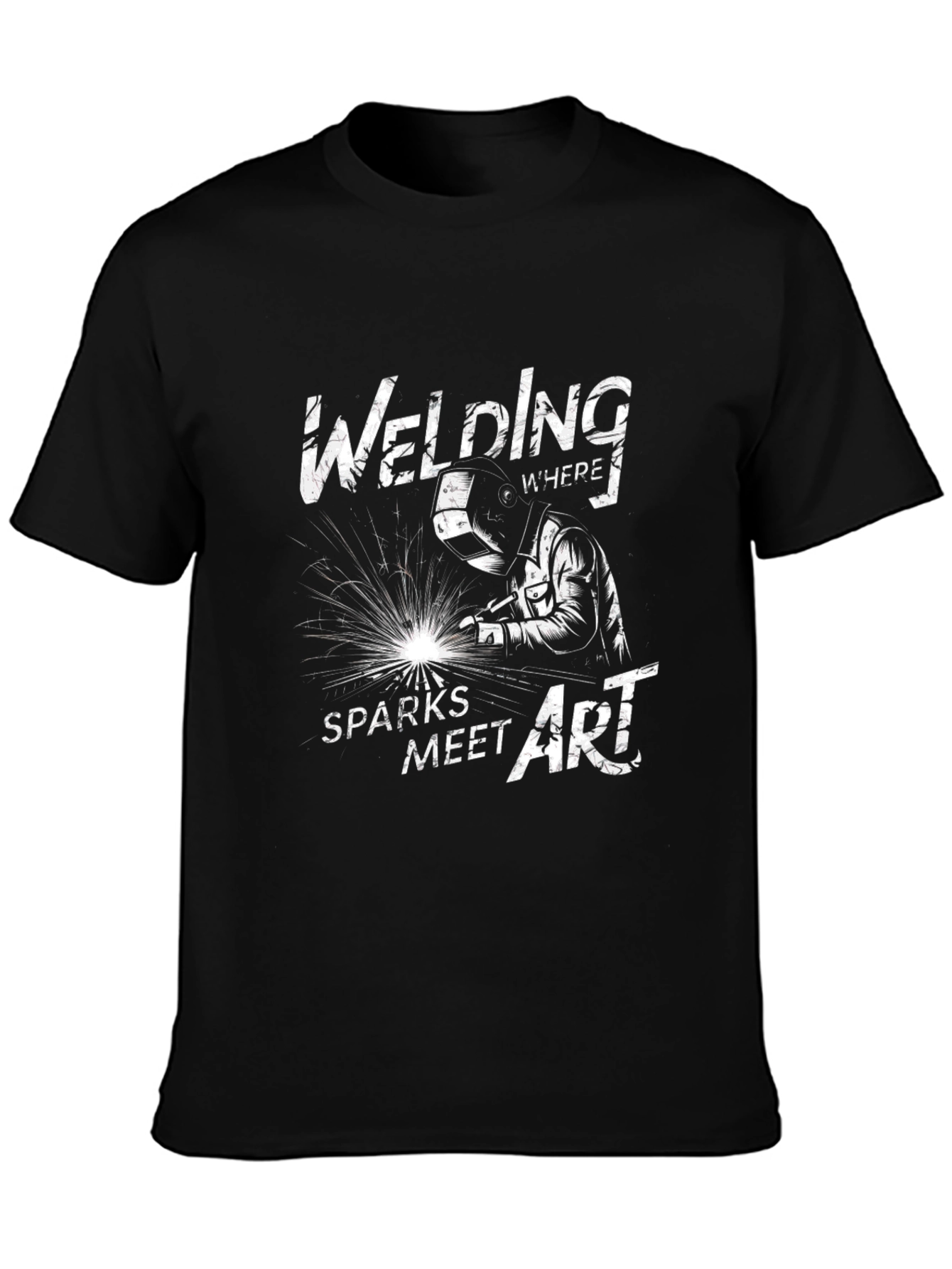 Welding Sparks Meet Art Graphic Tee