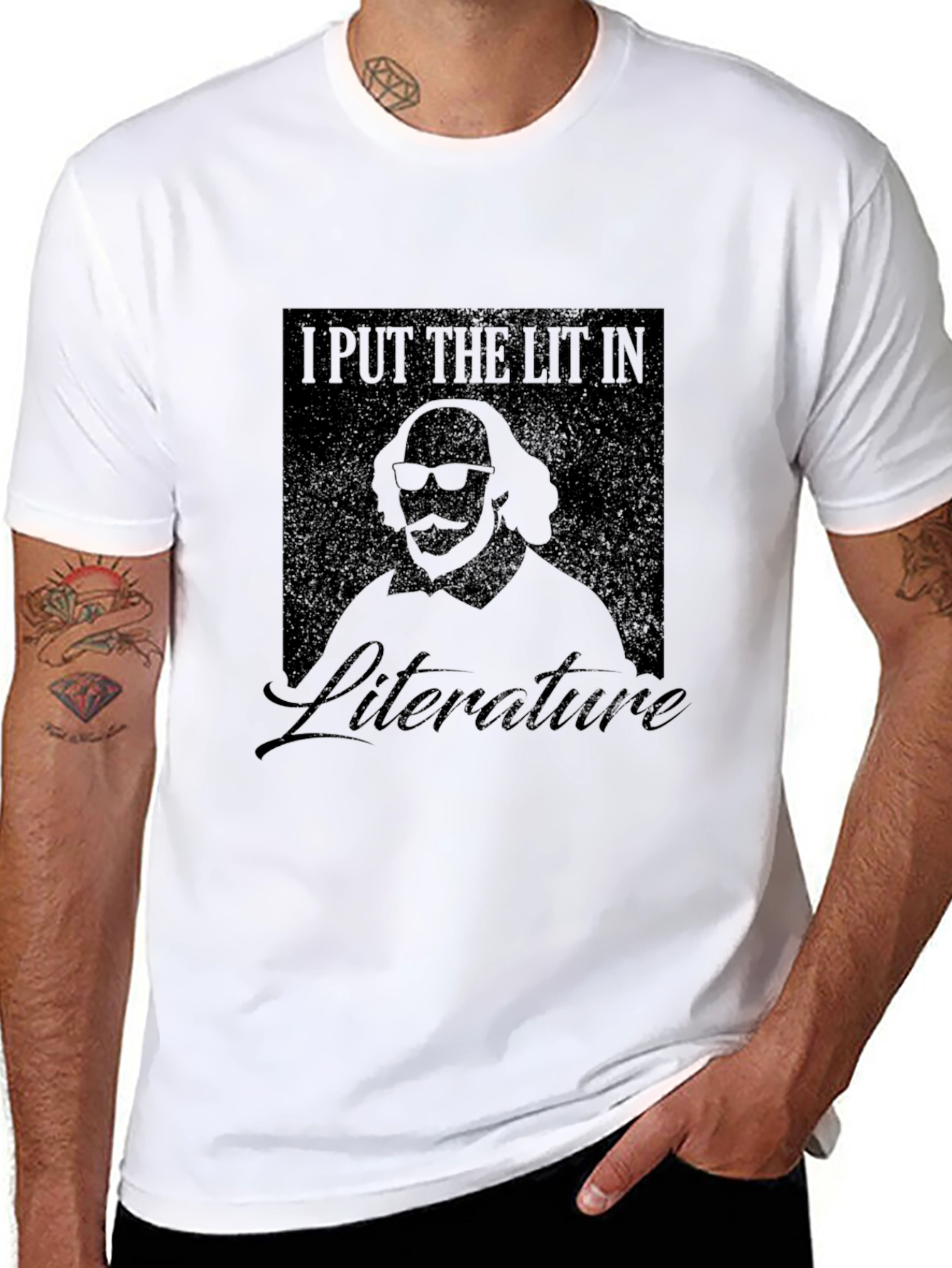 I Put The Lit In Literature Black T-Shirt