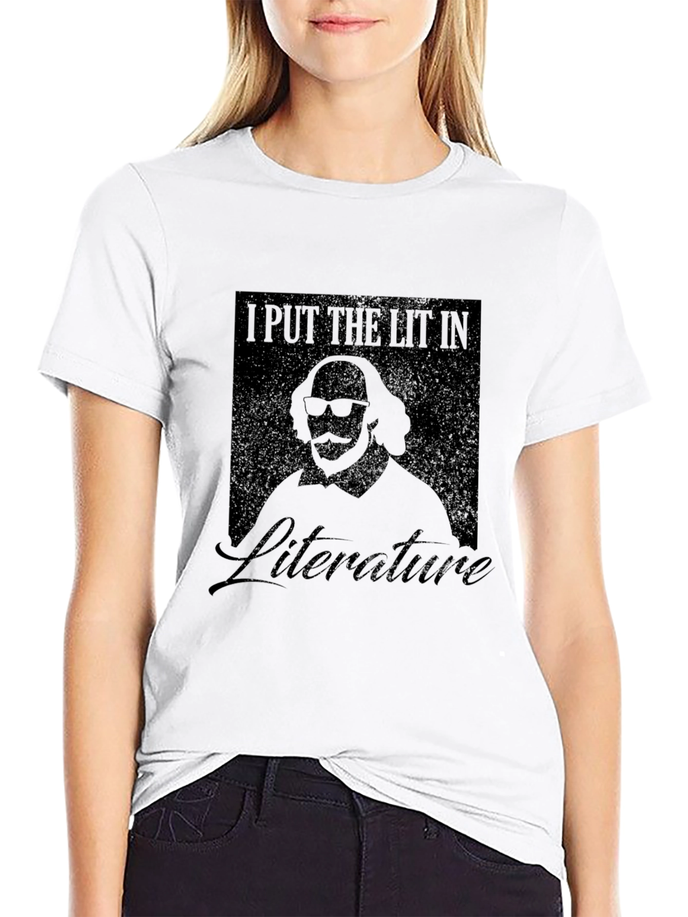 I Put The Lit In Literature Black T-Shirt