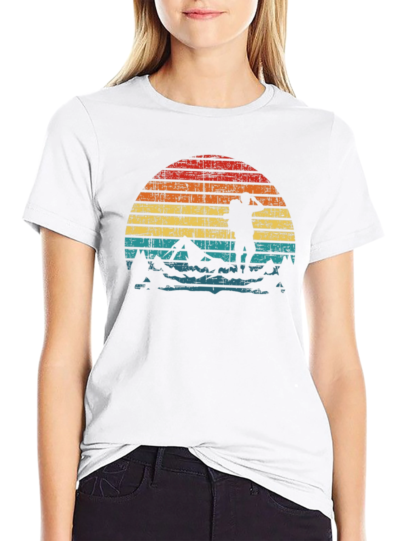Retro Hiker Sunset Graphic Tee