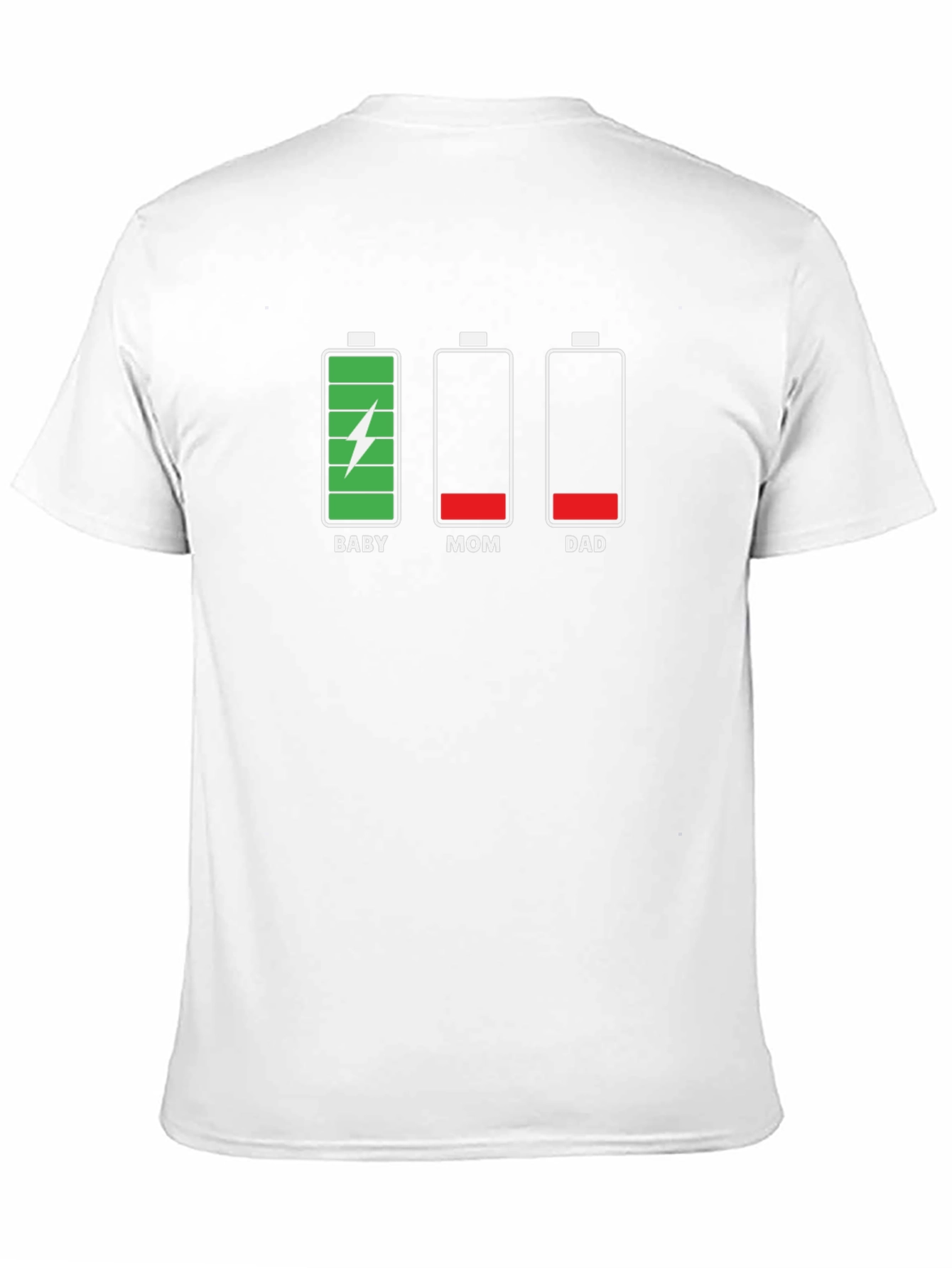 Funny Family Battery Level Black T-Shirt