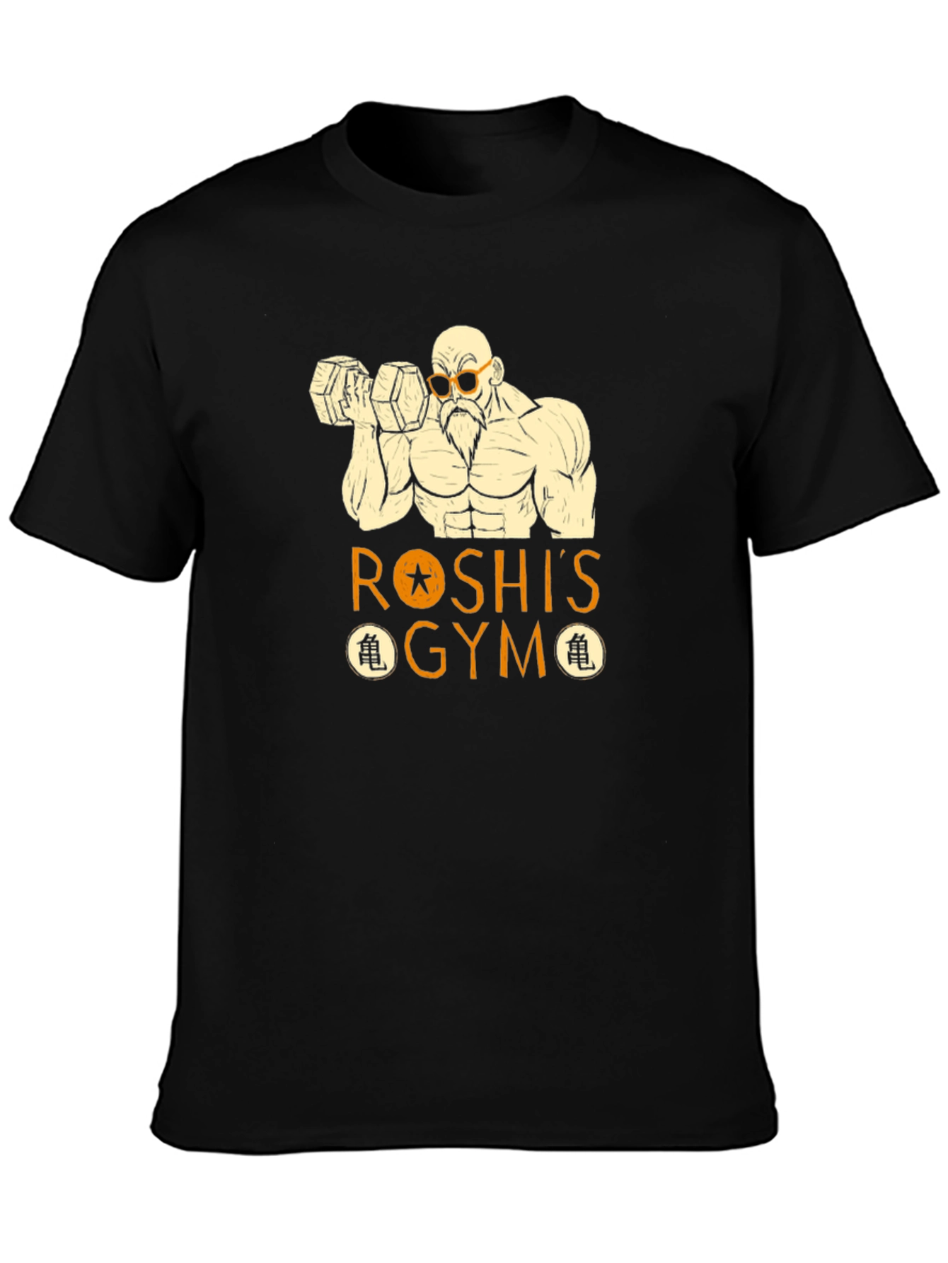 Roshis Gym Black Graphic Tee