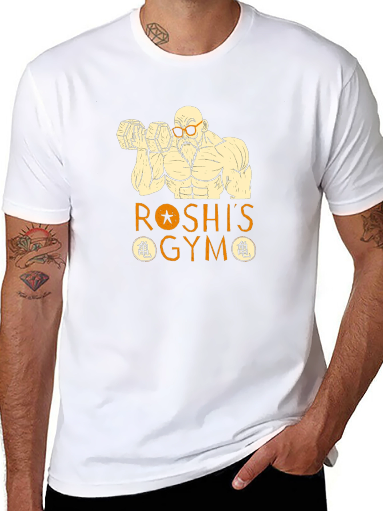 Roshis Gym Black Graphic Tee