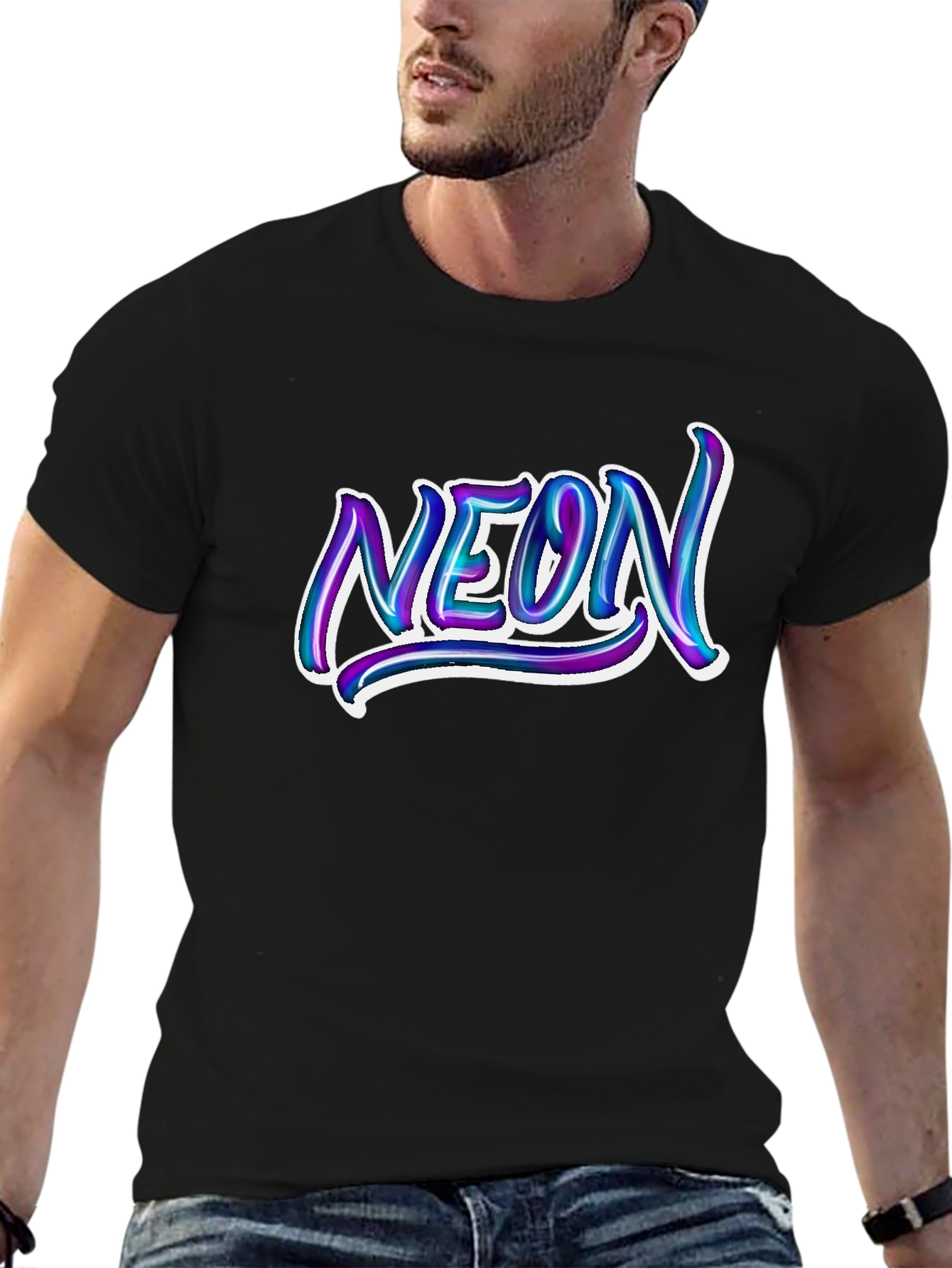 Neon Graphic T-Shirt - Stylish Mens Tee