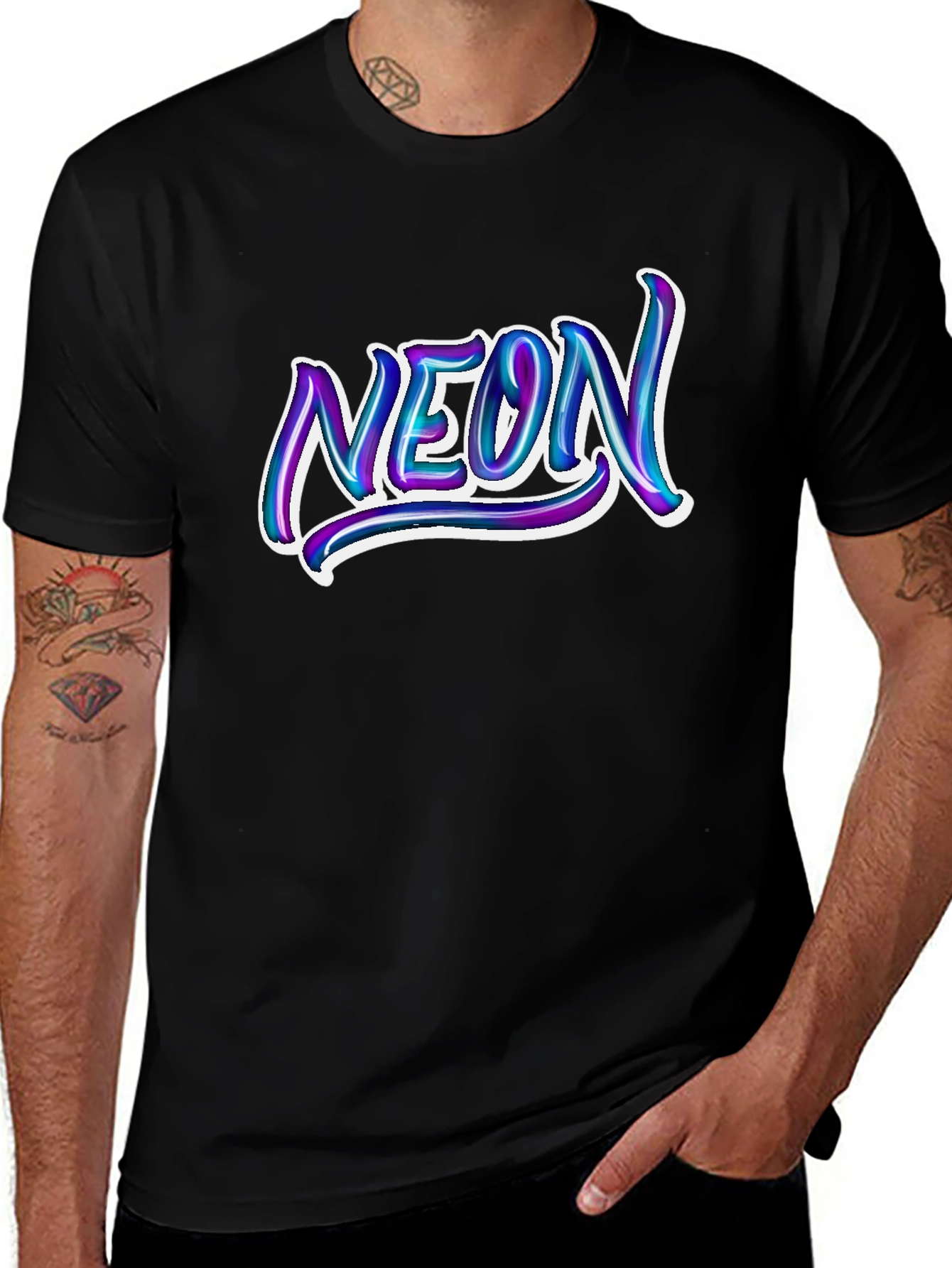Neon Graphic T-Shirt - Stylish Mens Tee