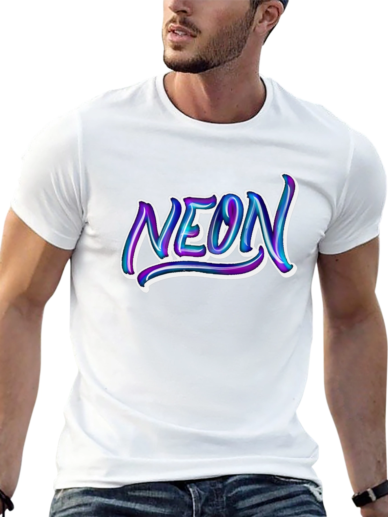 Neon Graphic T-Shirt - Stylish Mens Tee