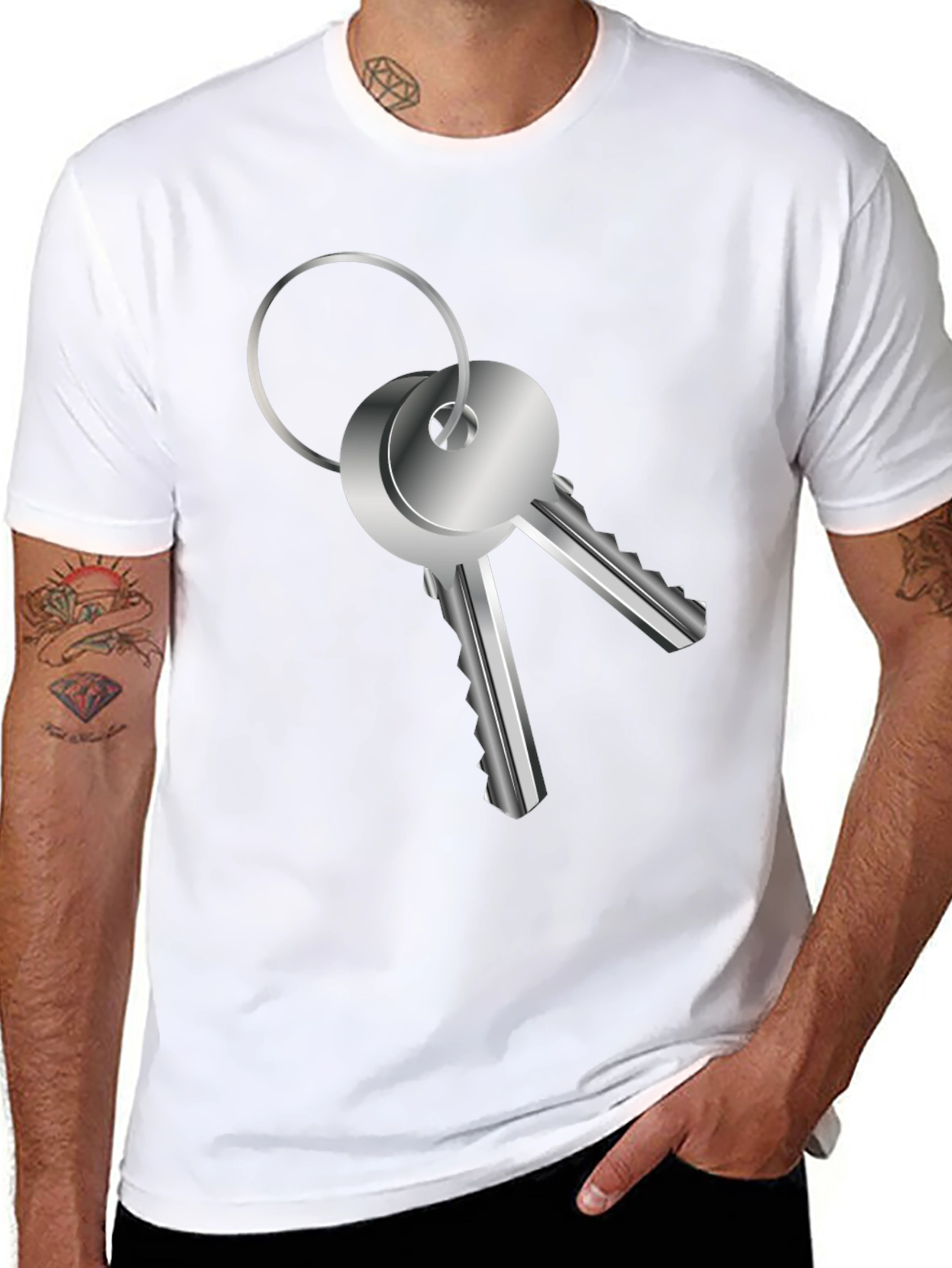 Keys Graphic Tee - Unlock Your Style!