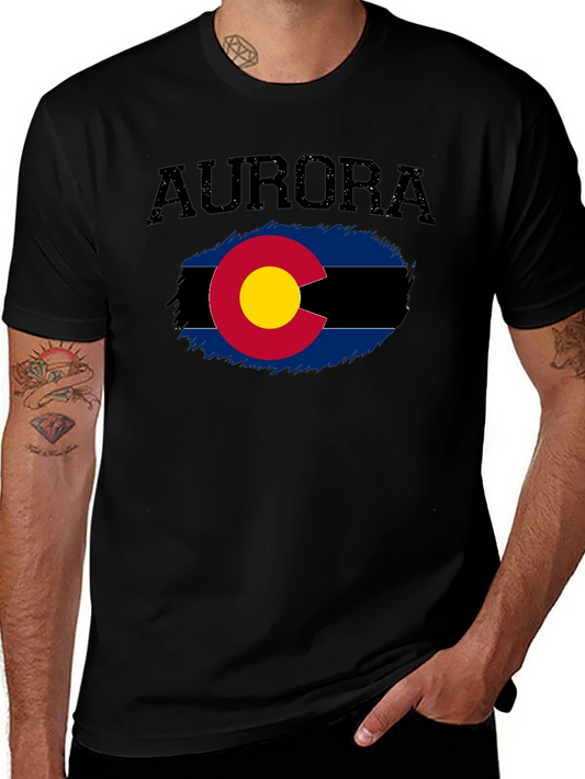 Aurora Colorado Flag Graphic T-Shirt