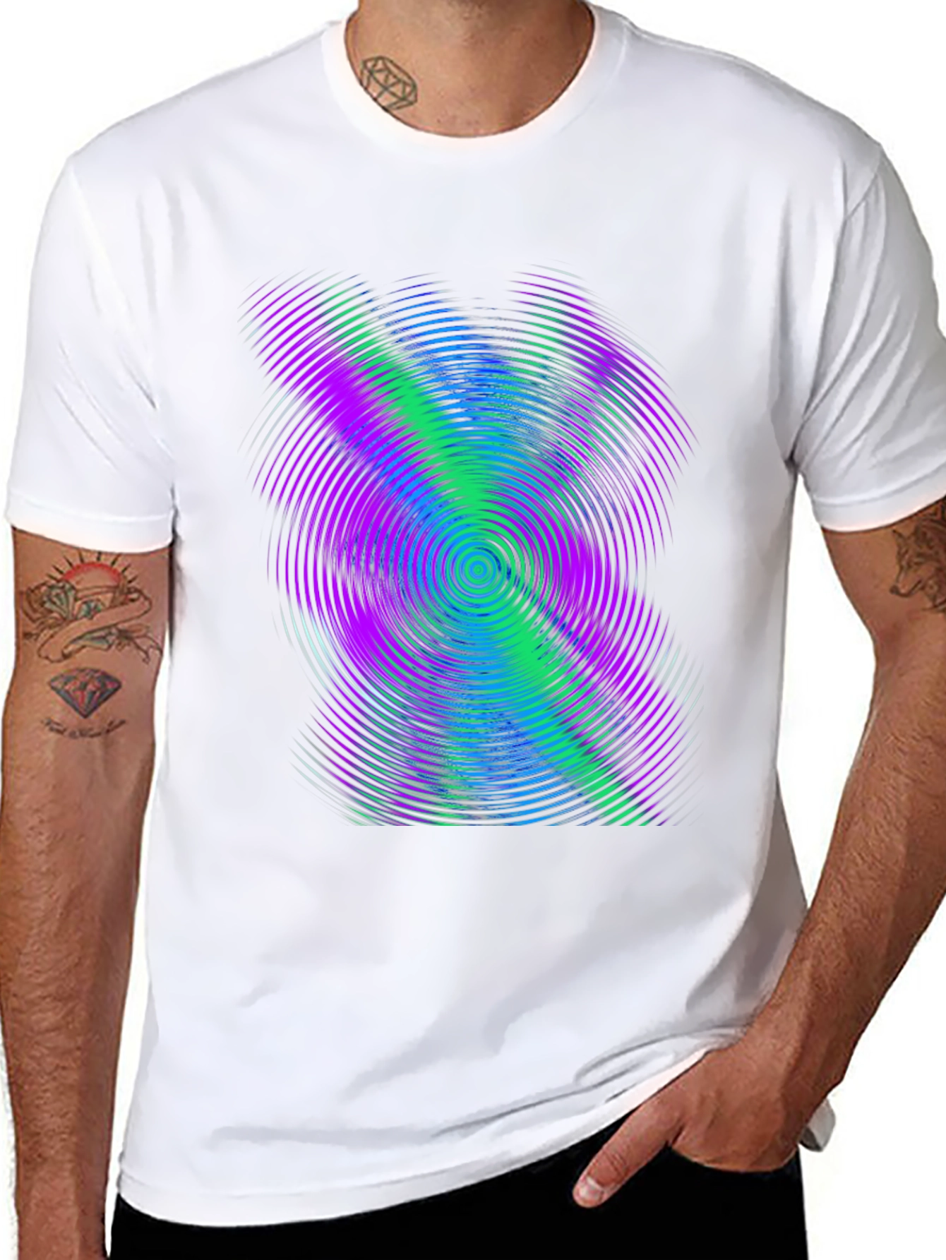 Abstract Swirl Graphic T-Shirt