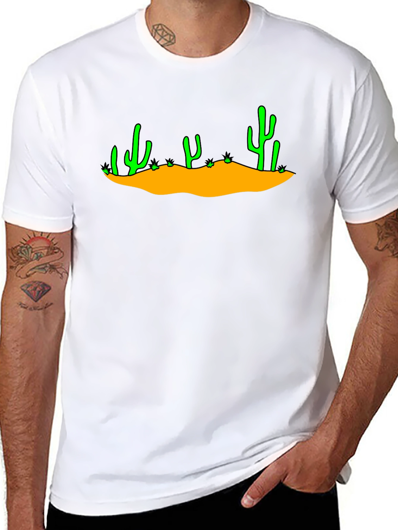 Cactus Desert Scene Graphic Tee