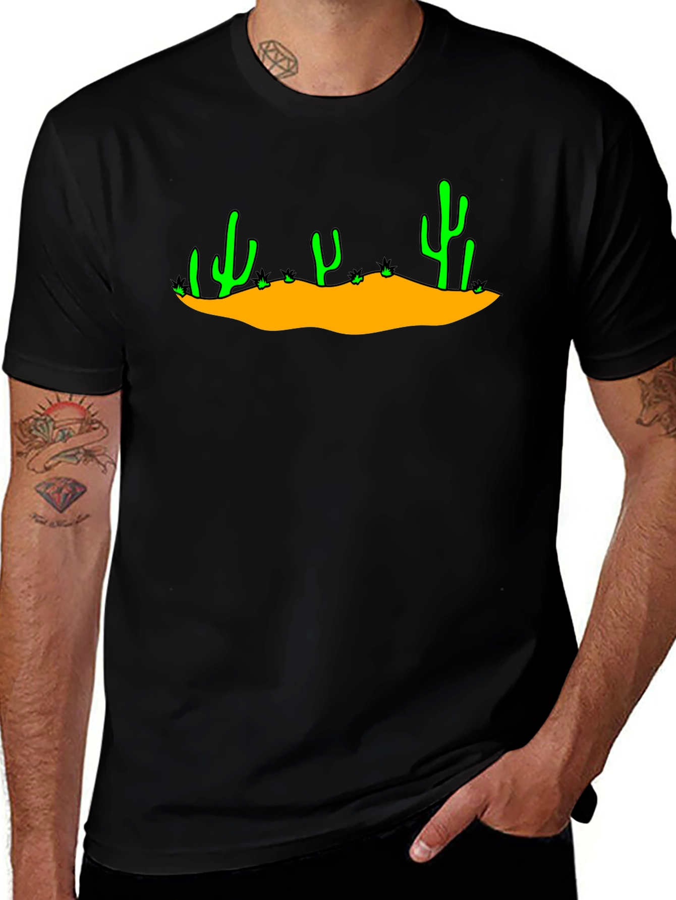 Cactus Desert Scene Graphic Tee