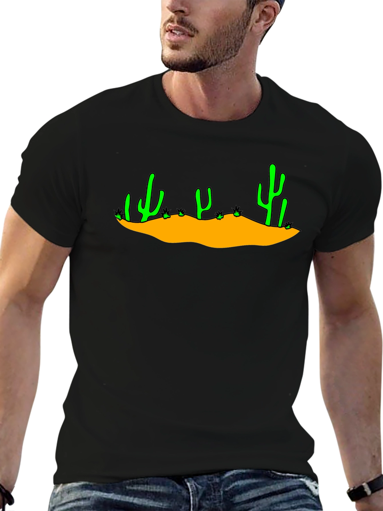 Cactus Desert Scene Graphic Tee